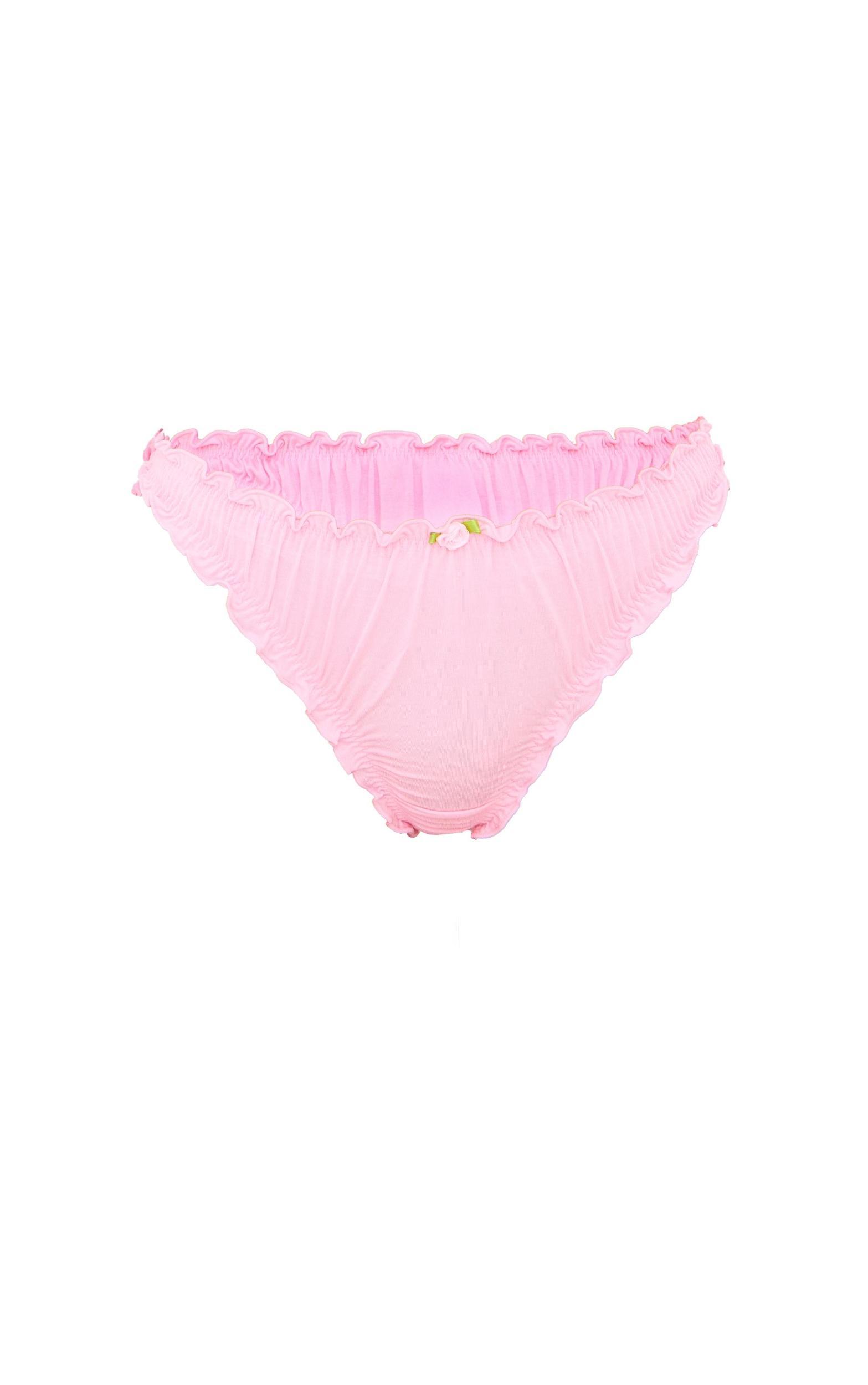 Pink Ruched Frill Soft Touch Panties Product Image