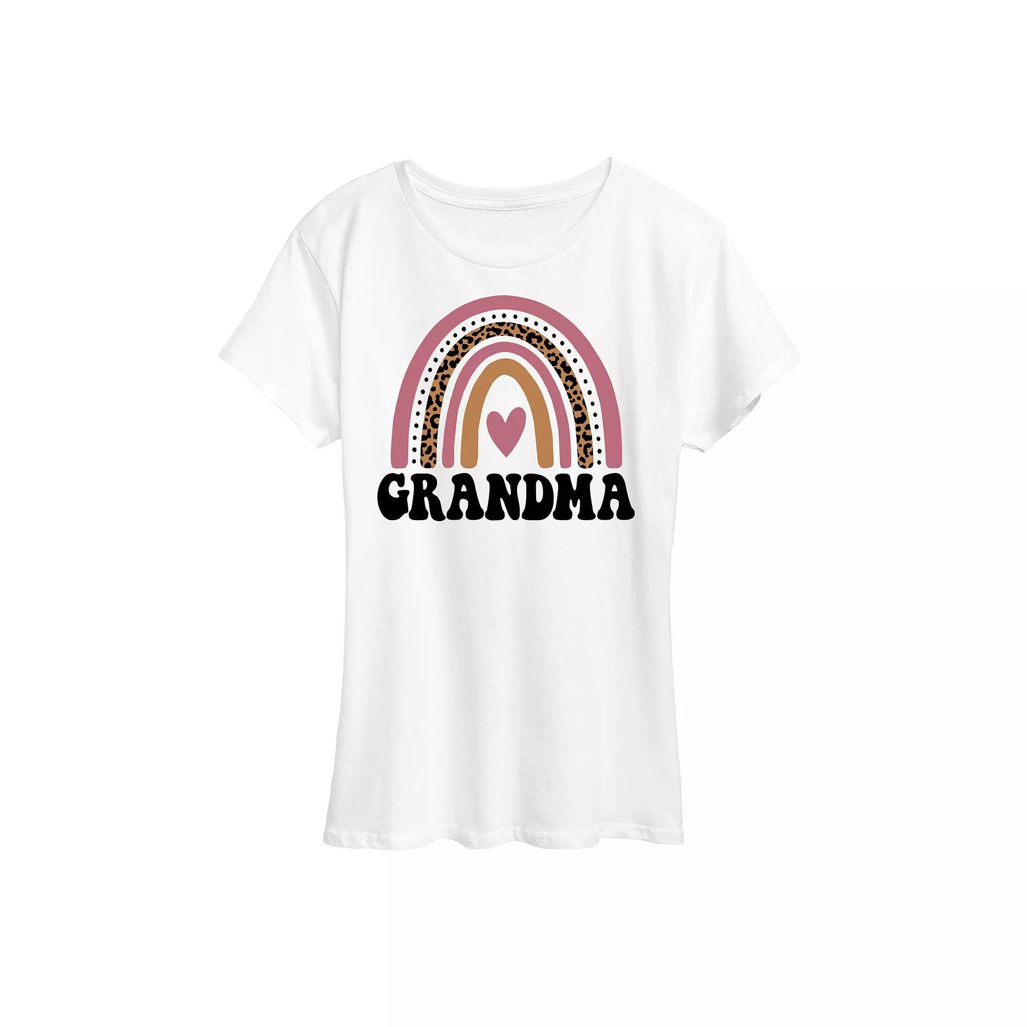 Womens Grandma Muted Rainbow Graphic Tee Product Image