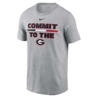 Men's Nike Heather Gray Georgia Bulldogs DNA Lockup T-Shirt, Size: Large, Grey Product Image