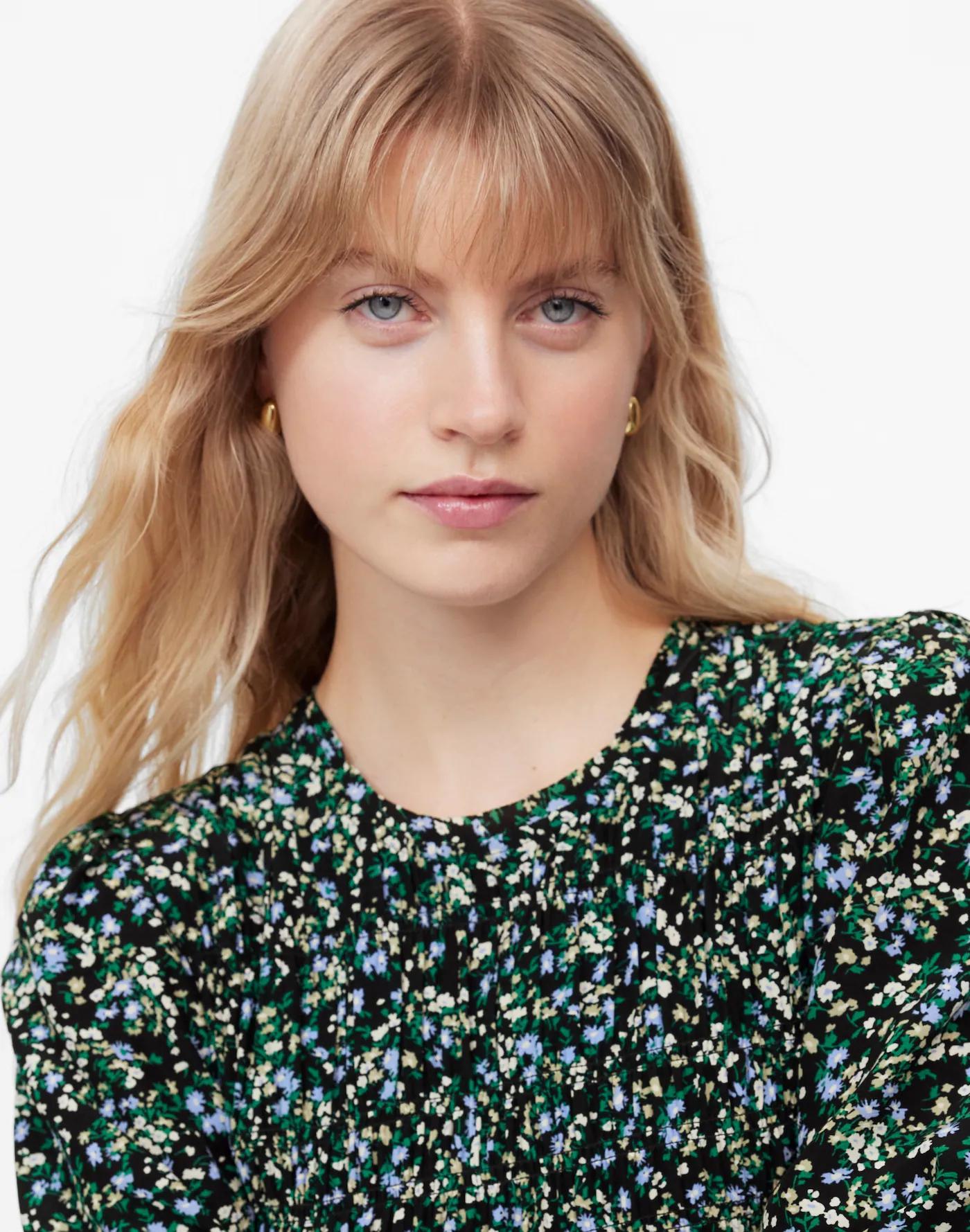 Smocked Mini Dress in Floral Product Image