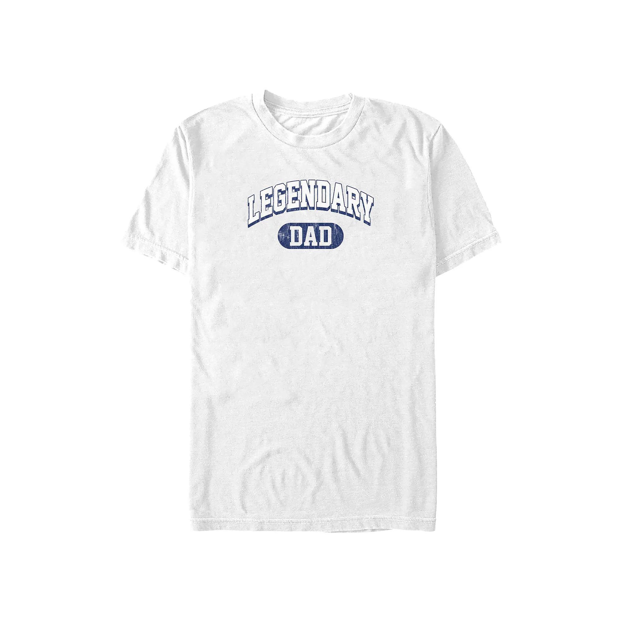 Big & Tall Legendary Dad Graphic Tee, Men's, Size: 5XL, White Product Image