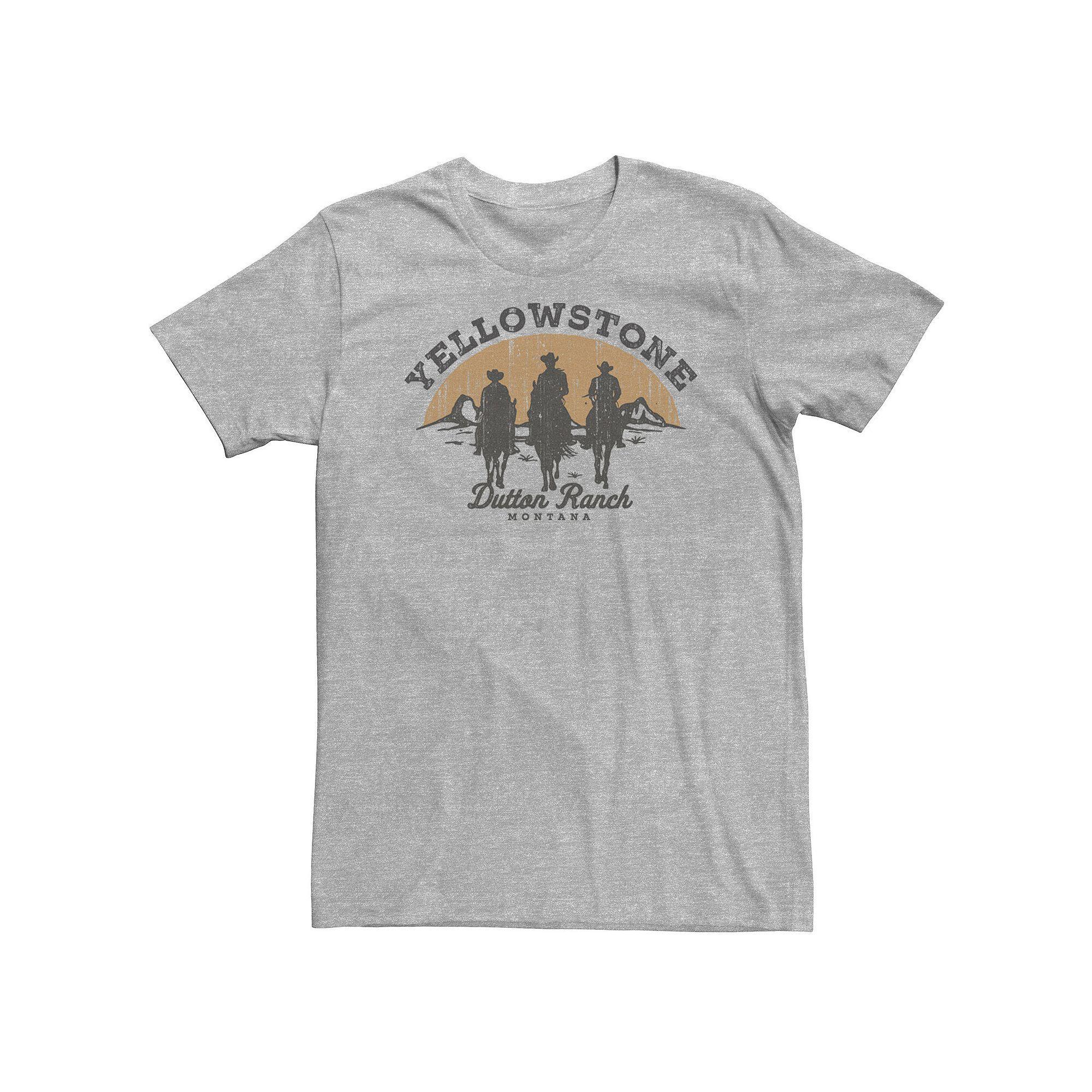 Big & Tall Yellowstone Dutton Ranch Montana Cowboys Tee, Men's, Size: XXL Tall, White Product Image