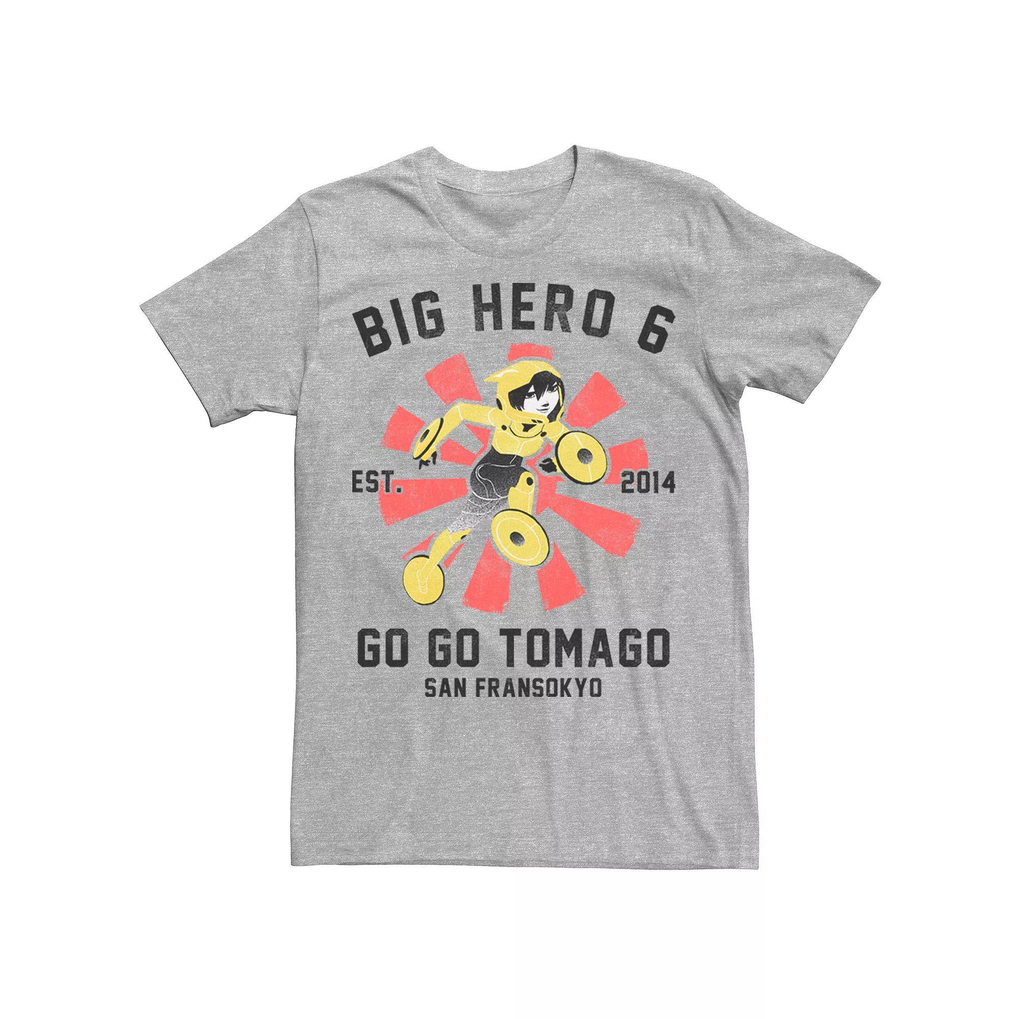 Disney's Big Hero 6 Go Go Tomago Poster Men's Tee, Size: Large, Athletic Grey Product Image