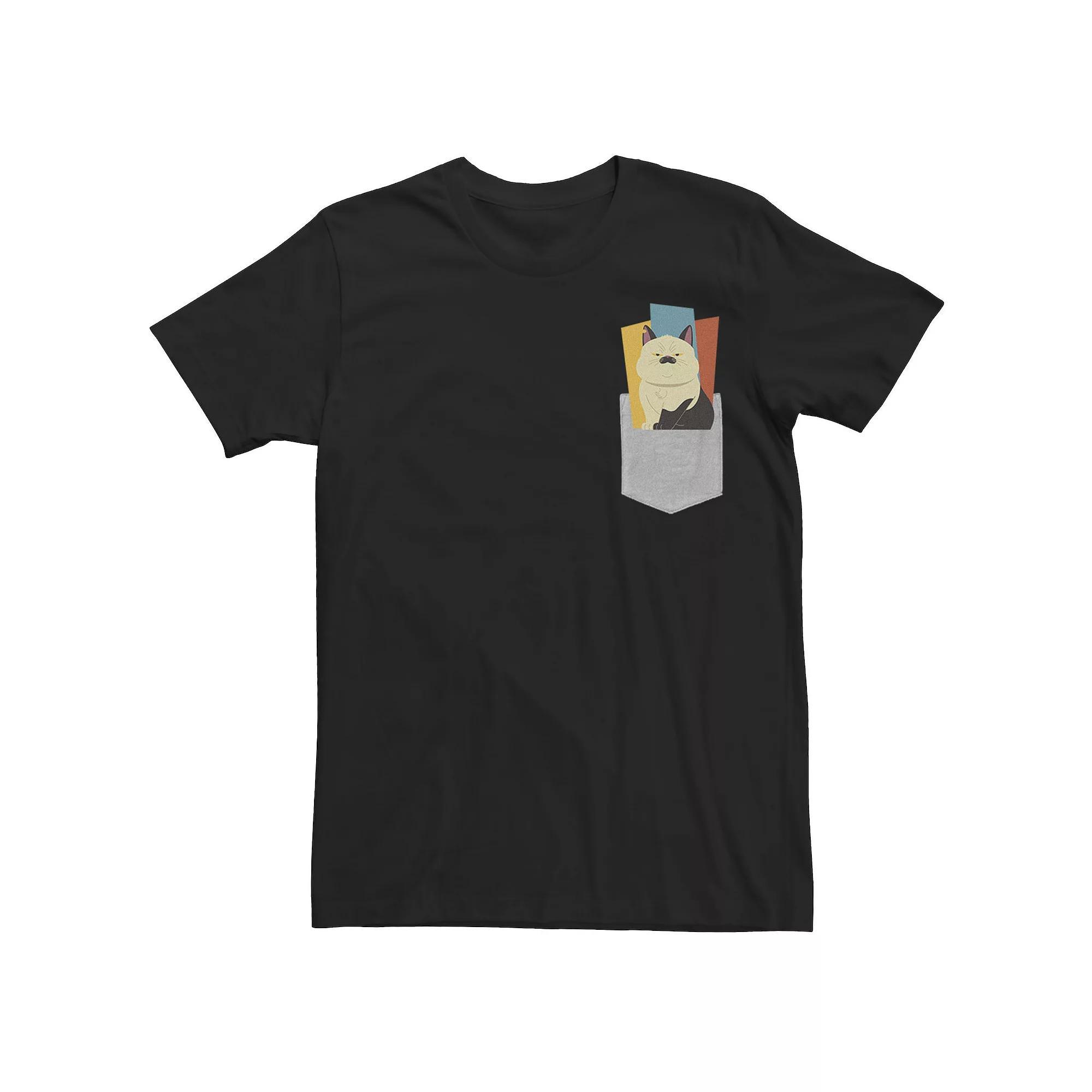 Disney / Pixar's Luca Machiavelli Men's Modern Left Chest Tee, Size: XXL, Black Product Image