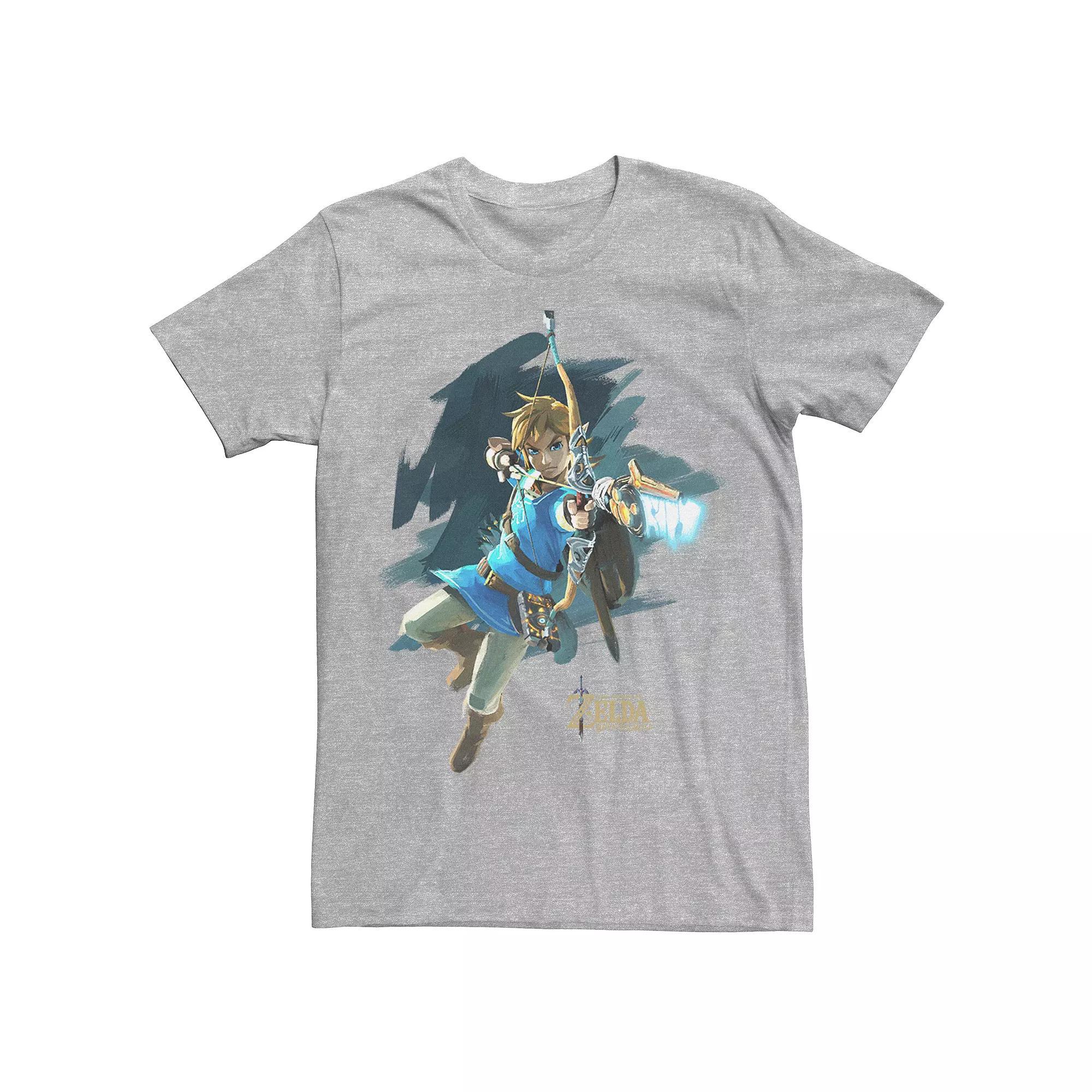 Men's The Legend Of Zelda Generic Jump Shot Tee, Size: XL, Athletic Grey Product Image