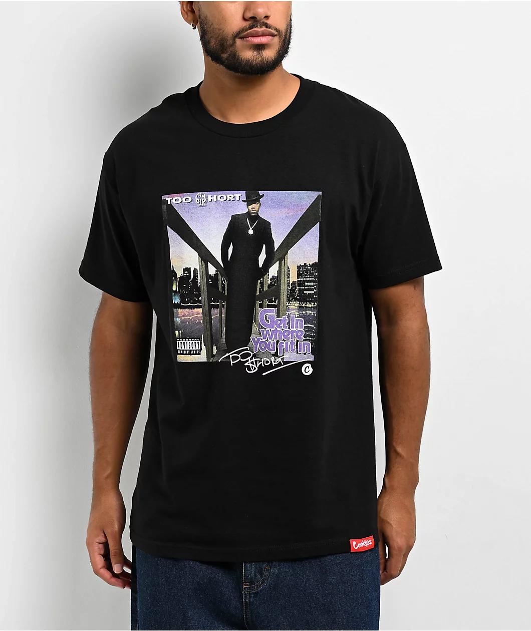 Cookies x Too Short Get In Black T-Shirt Product Image