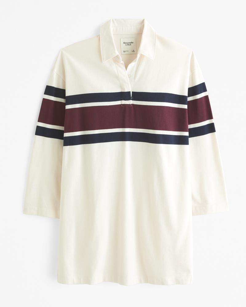 Essential Long-Sleeve Rugby Mini Dress Product Image
