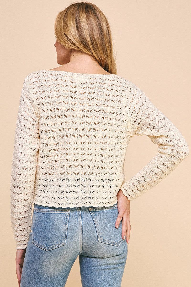 Scalloped Hem Sweater Product Image