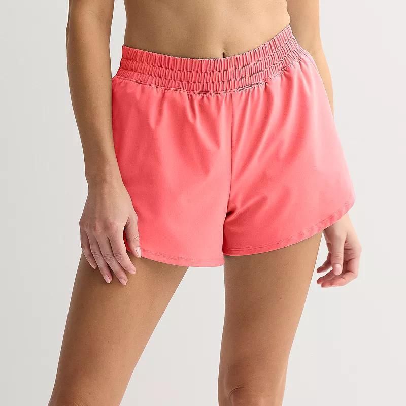 Womens Tek Gear Woven Run Shorts Dark Blue Teal Product Image