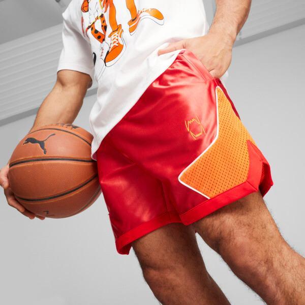 PUMA HOOPS x CHEETOSÂ® Men's Shorts in For All Time Red/Rickie Orange Product Image