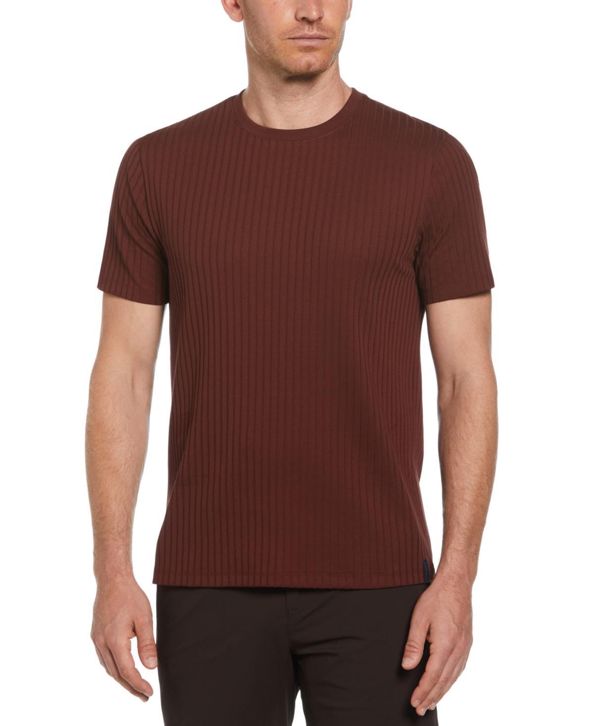 Perry Ellis Mens Rib Knit Crew Neck T-shirt Product Image