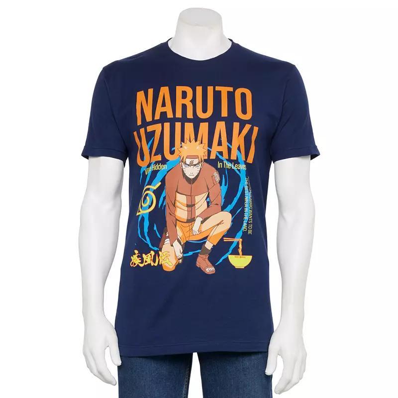 Men's Naruto Uzumaki Varsity Loaded Layout Tee, Size: XXL, Blue Product Image