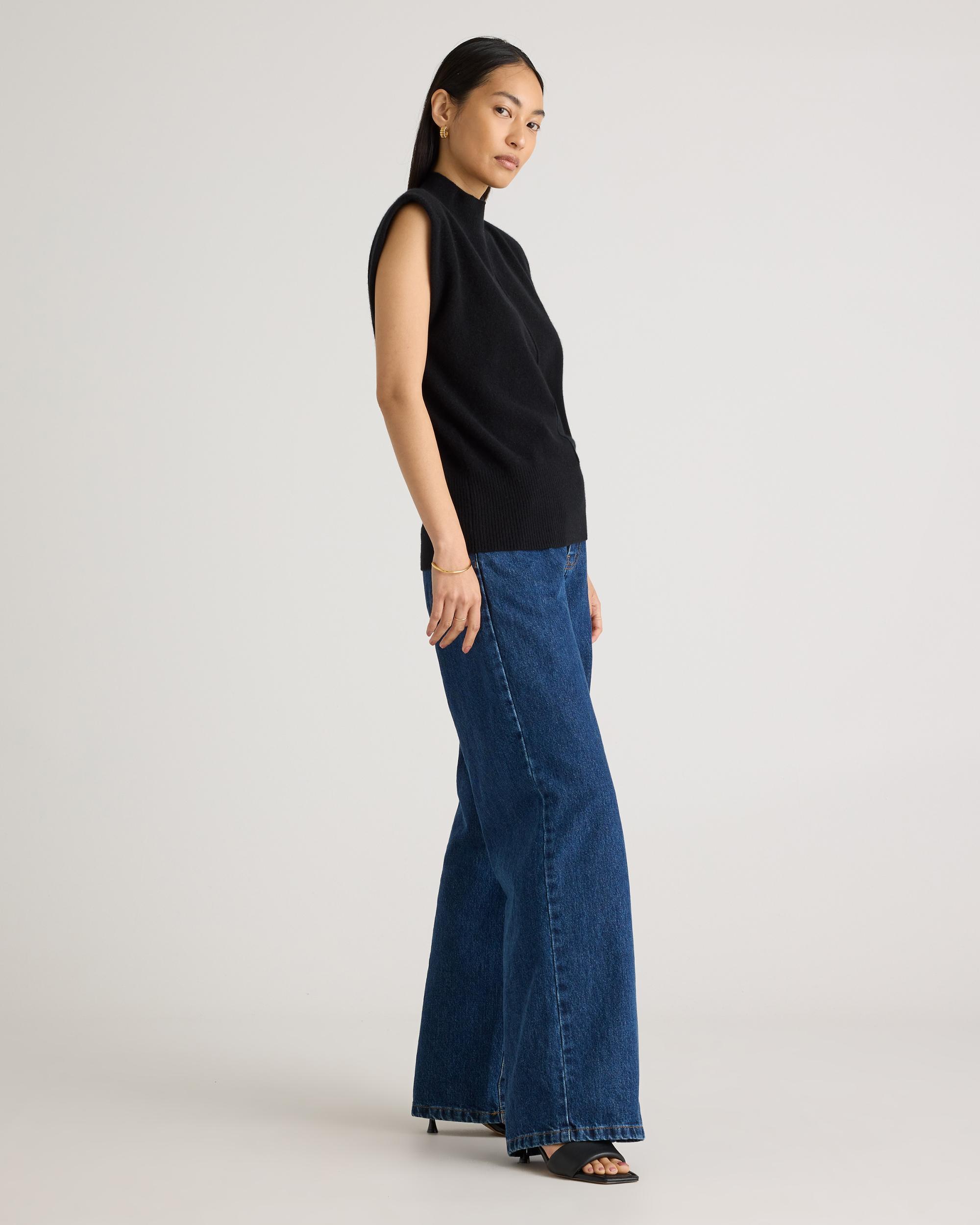 Quince | Women's Mongolian Cashmere Padded-Shoulder Sweater Tank Top Size XS Product Image