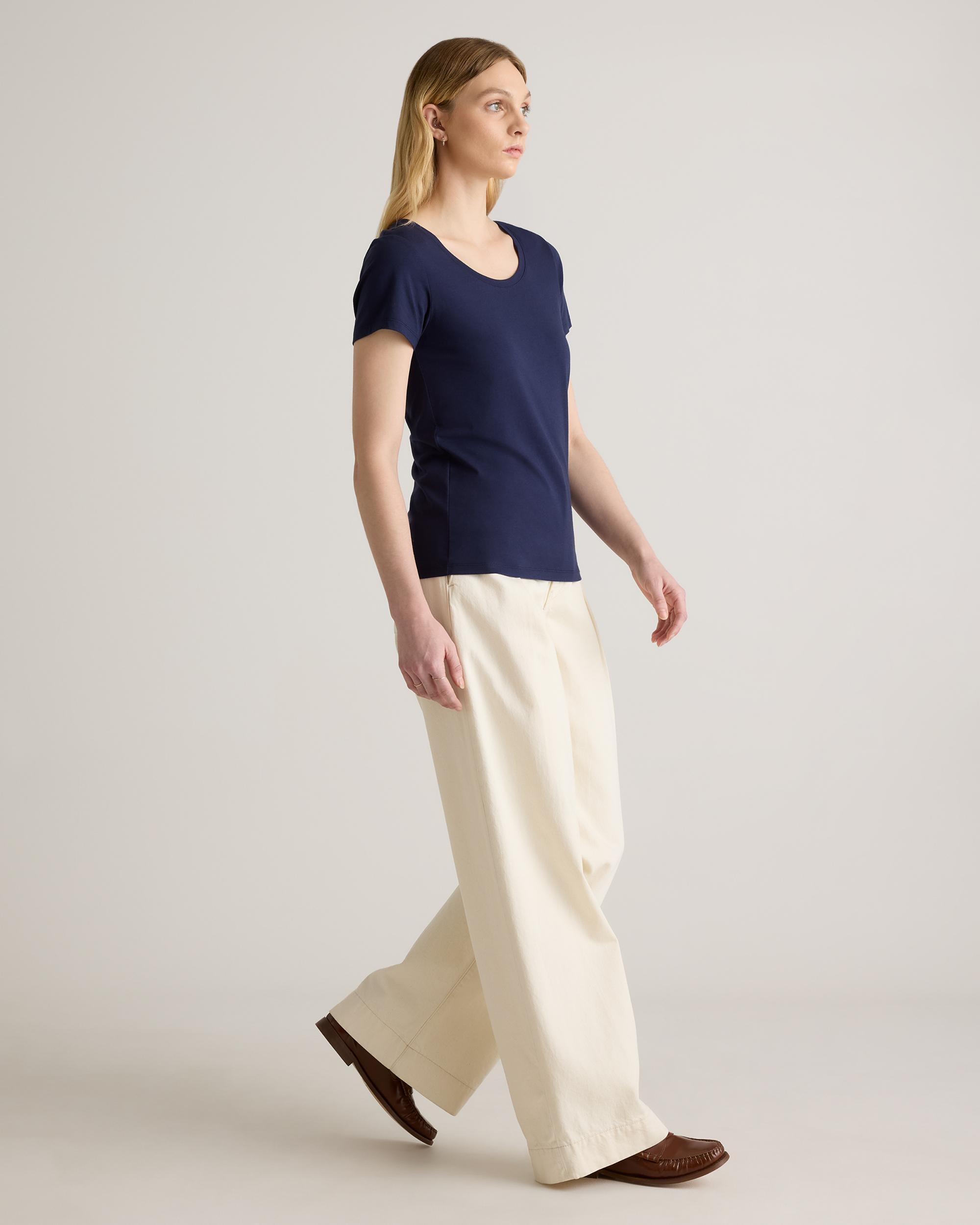 Quince | Women's Cotton Modal Crew Neck T-Shirt Size XL, Cotton/Modal Product Image
