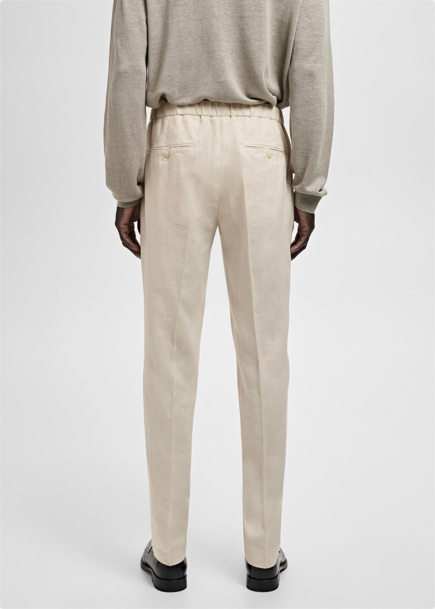 Salerno 100% Linen Slim Fit Suit Pants - Men | MANGO USA Product Image