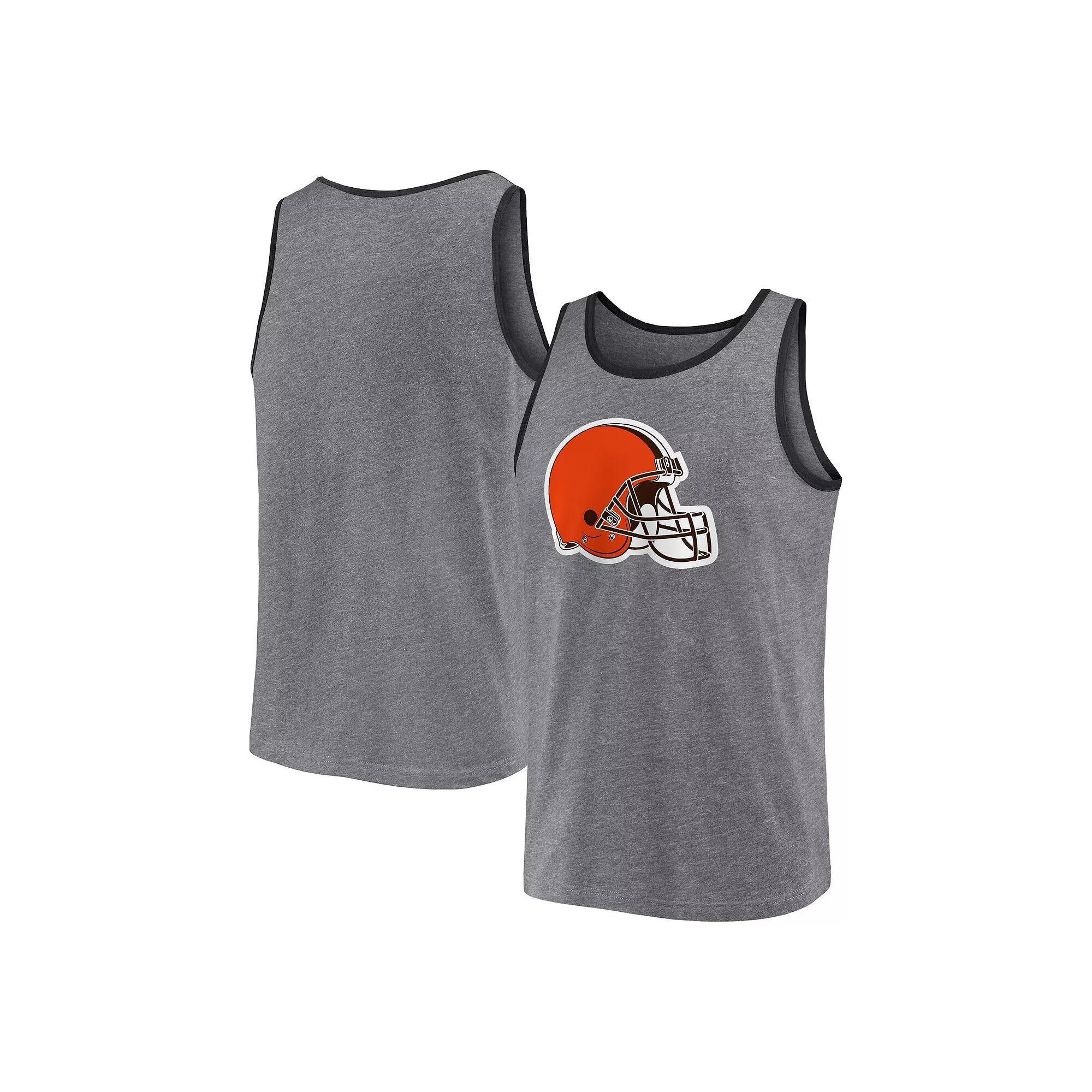 Men's Fanatics Branded  Heather Gray Cleveland Browns Primary Tank Top, Size: Medium, Grey Product Image