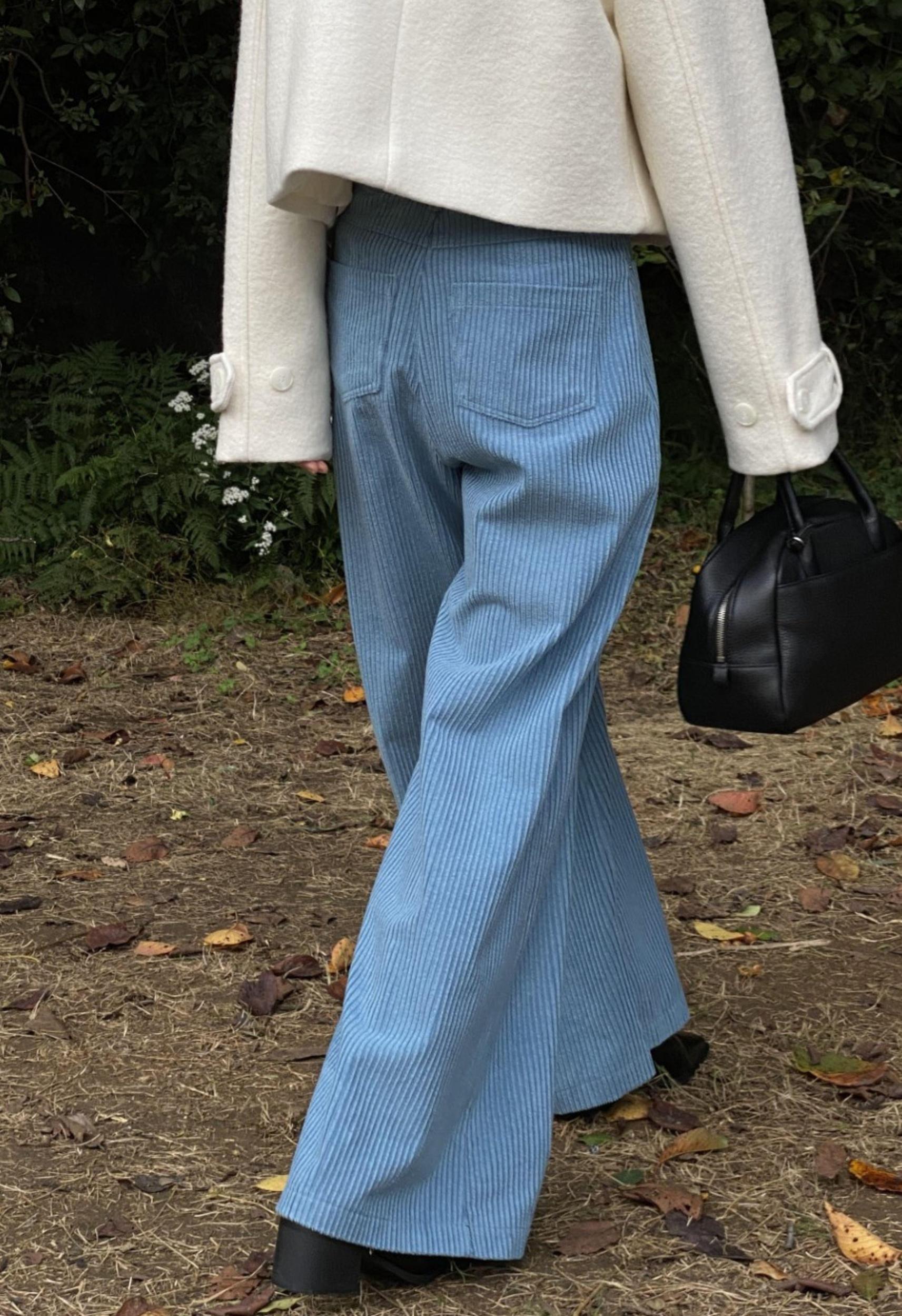 Chan Corduroy Pants in Cobalt Blue Product Image