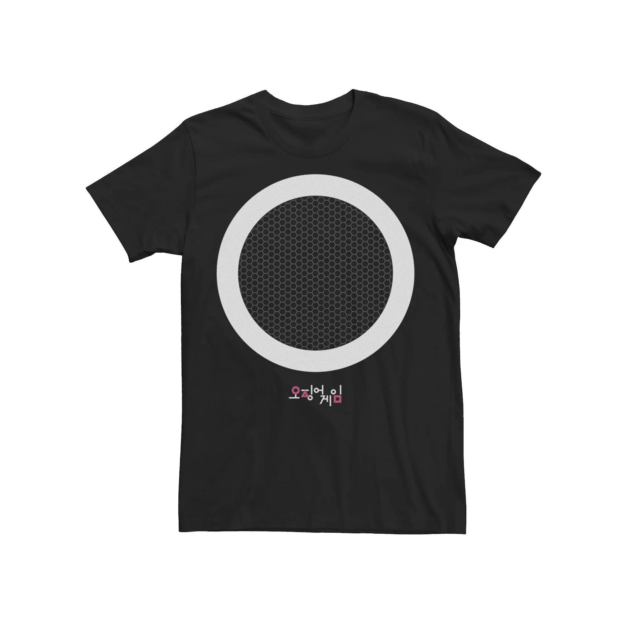 Men's Squid Game Circle Lower Level Worker Logo Tee, Boy's, Size: Large, Black Product Image