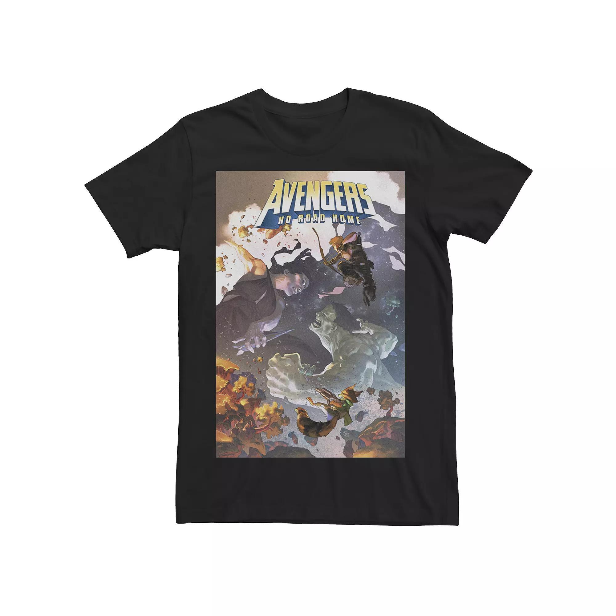 Men's Marvel Avengers No Road Home Team Hulk Vs. Nyx Comic Cover Tee, Size: Medium, Black Product Image