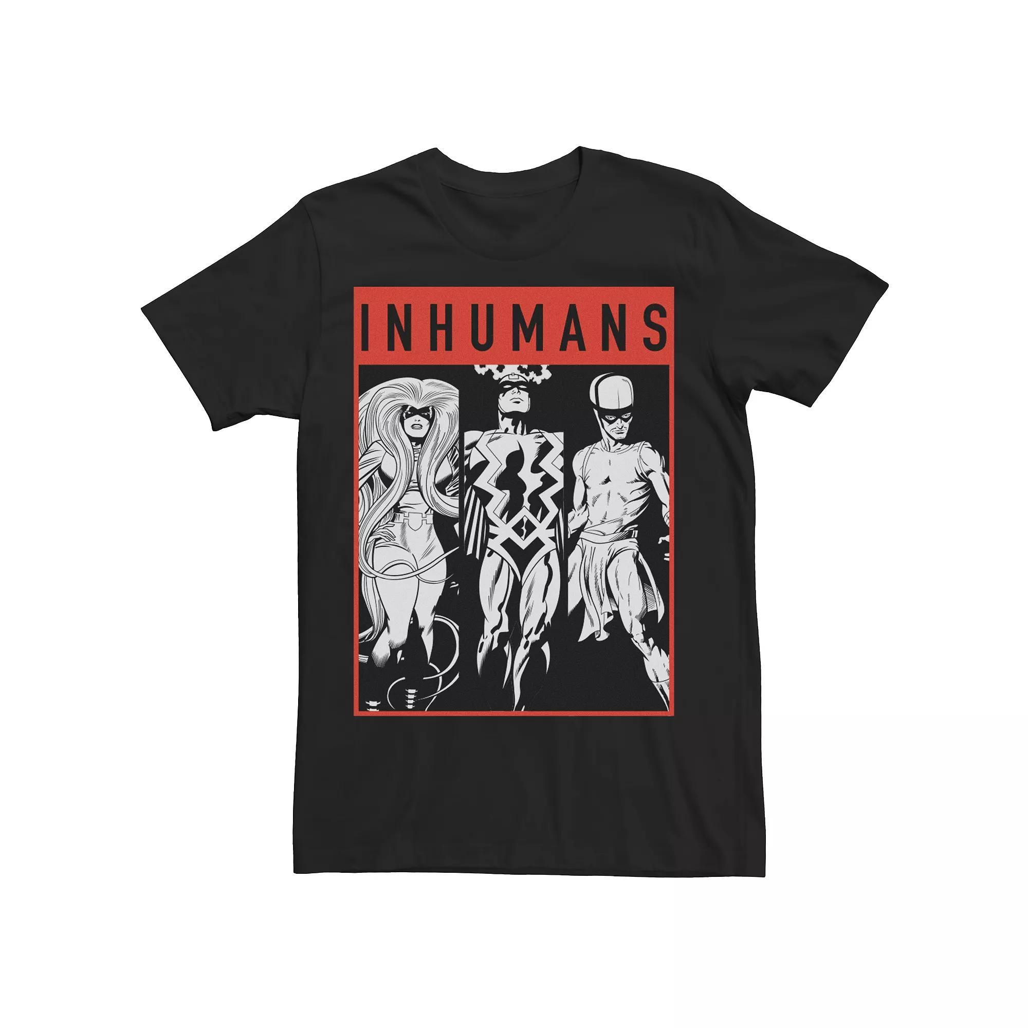 Men's Marvel Retro Trio Inhumans Tee, Size: XL, Black Product Image