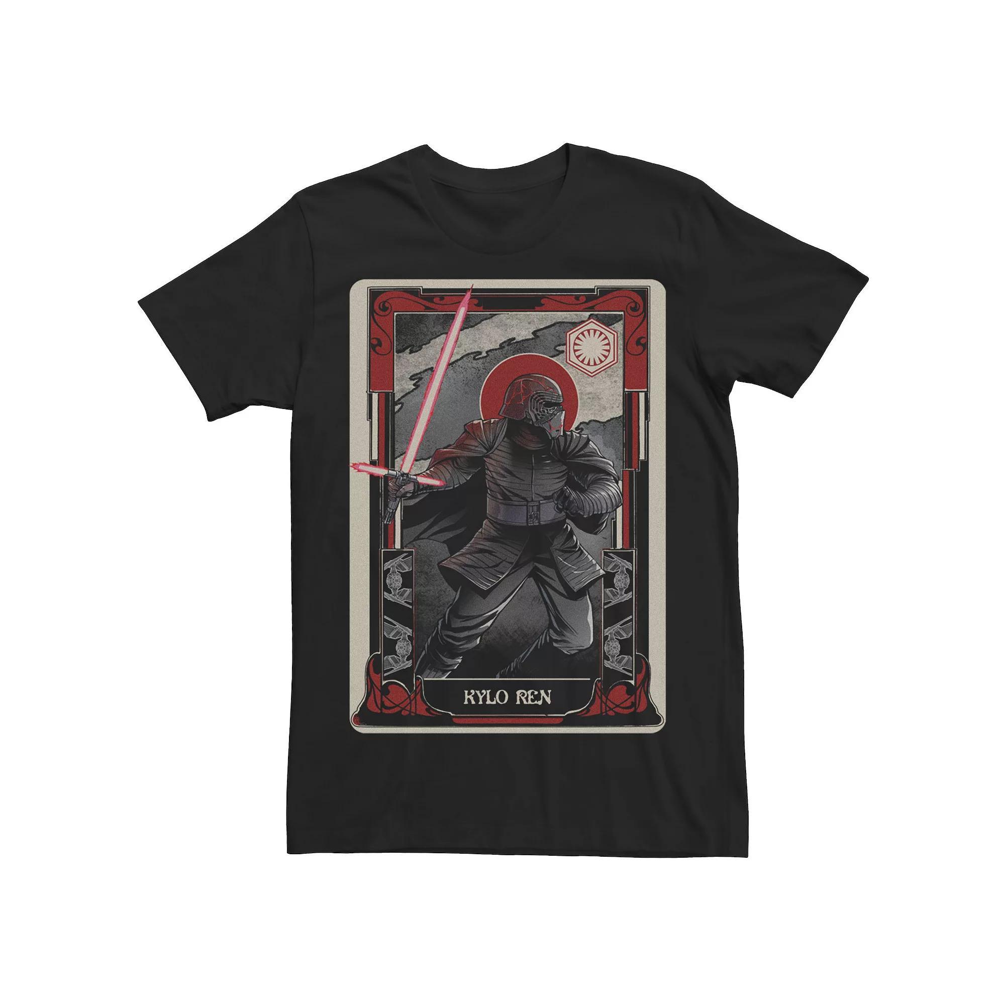 Men's Star Wars Kylo Ren Playing Card Poster Tee, Size: XXL, Black Product Image