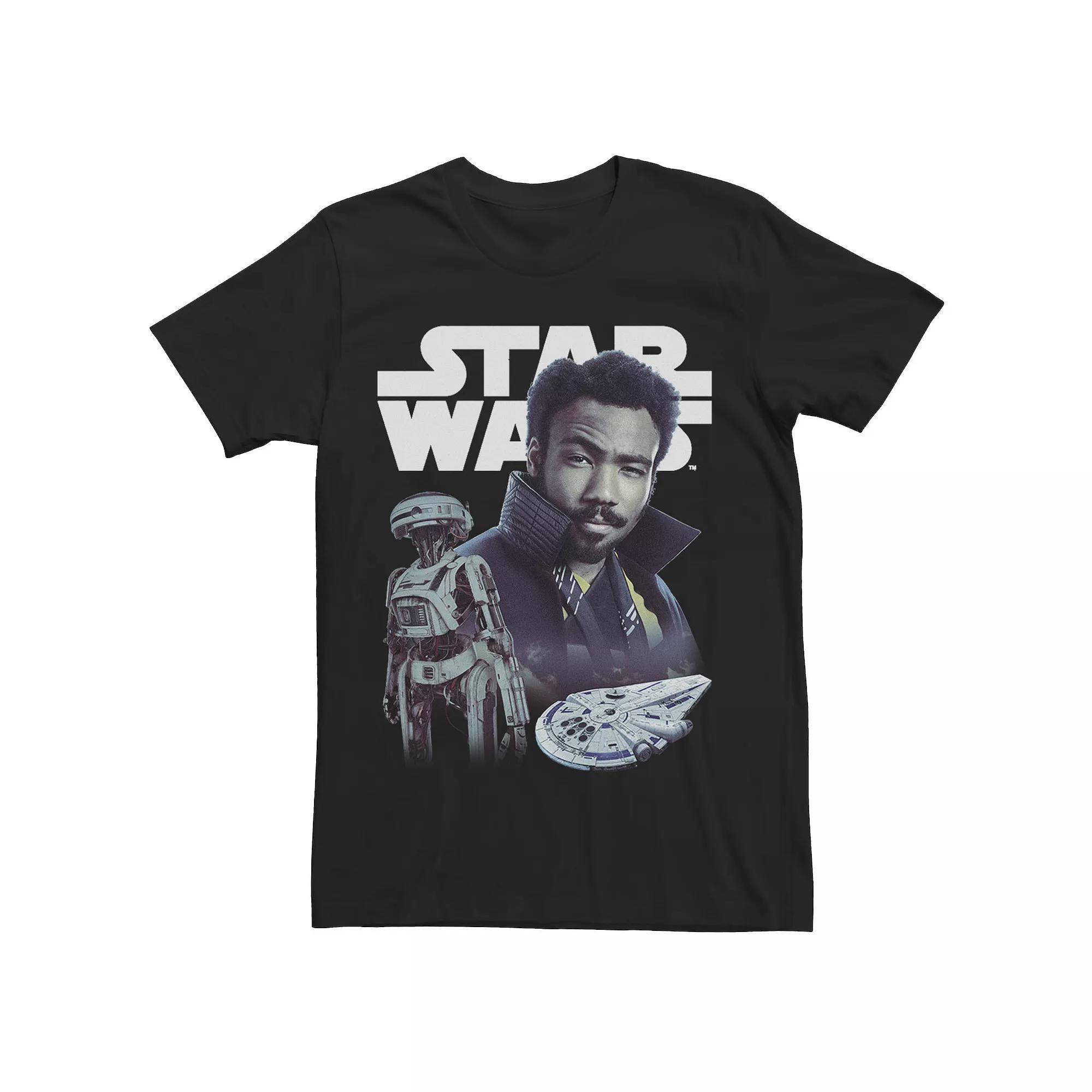 Men's Star Wars Han Solo Movie Lando Story Logo Tee, Size: Medium, Black Product Image