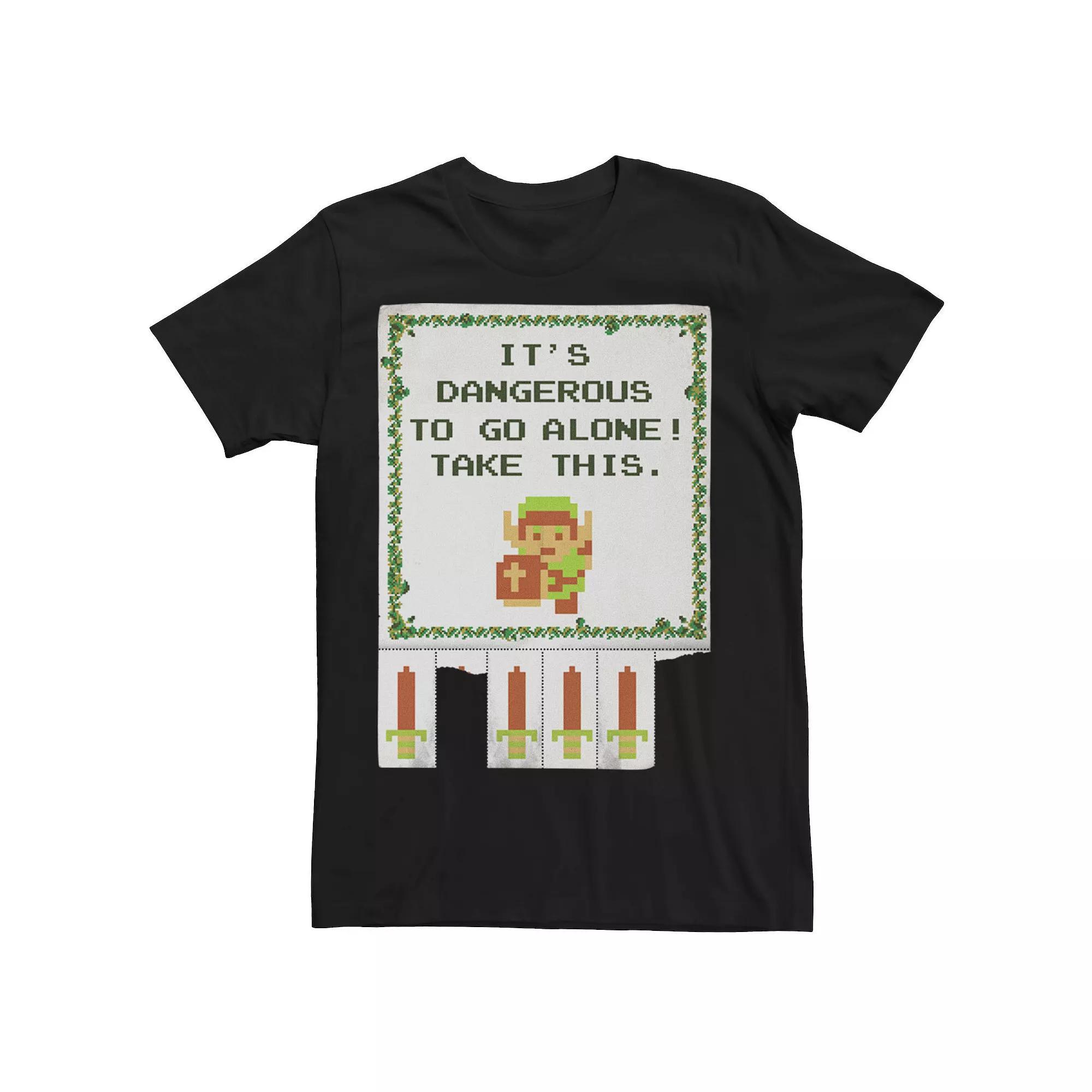 Men's Nintendo Zelda Sword Tear Off Paper Tee, Size: Medium, Black Product Image