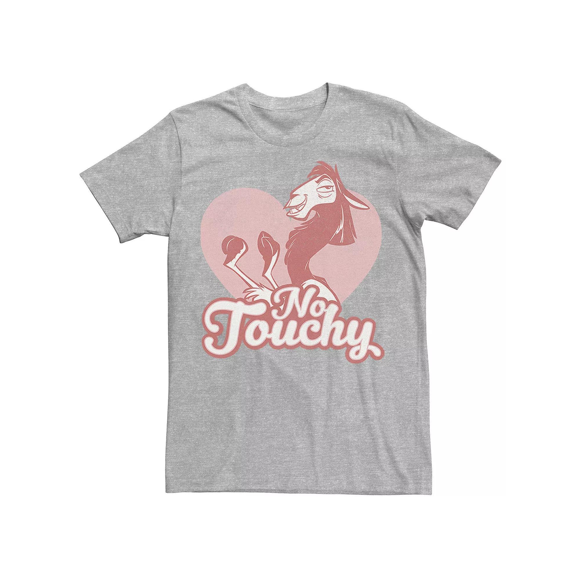Disney's The Emperor's New Groove Kuzco No Touchy Valentine's Day Men's Tee, Size: Small, Athletic Grey Product Image