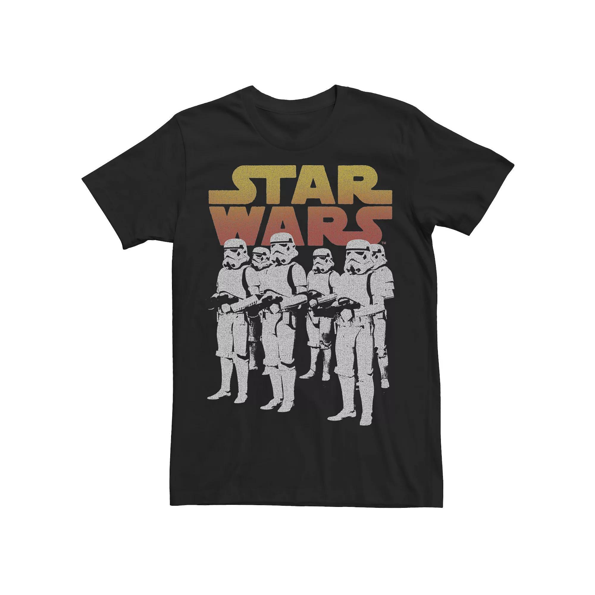 Men's Star Wars Stormtrooper Group Portrait Logo Tee, Size: XL, Black Product Image