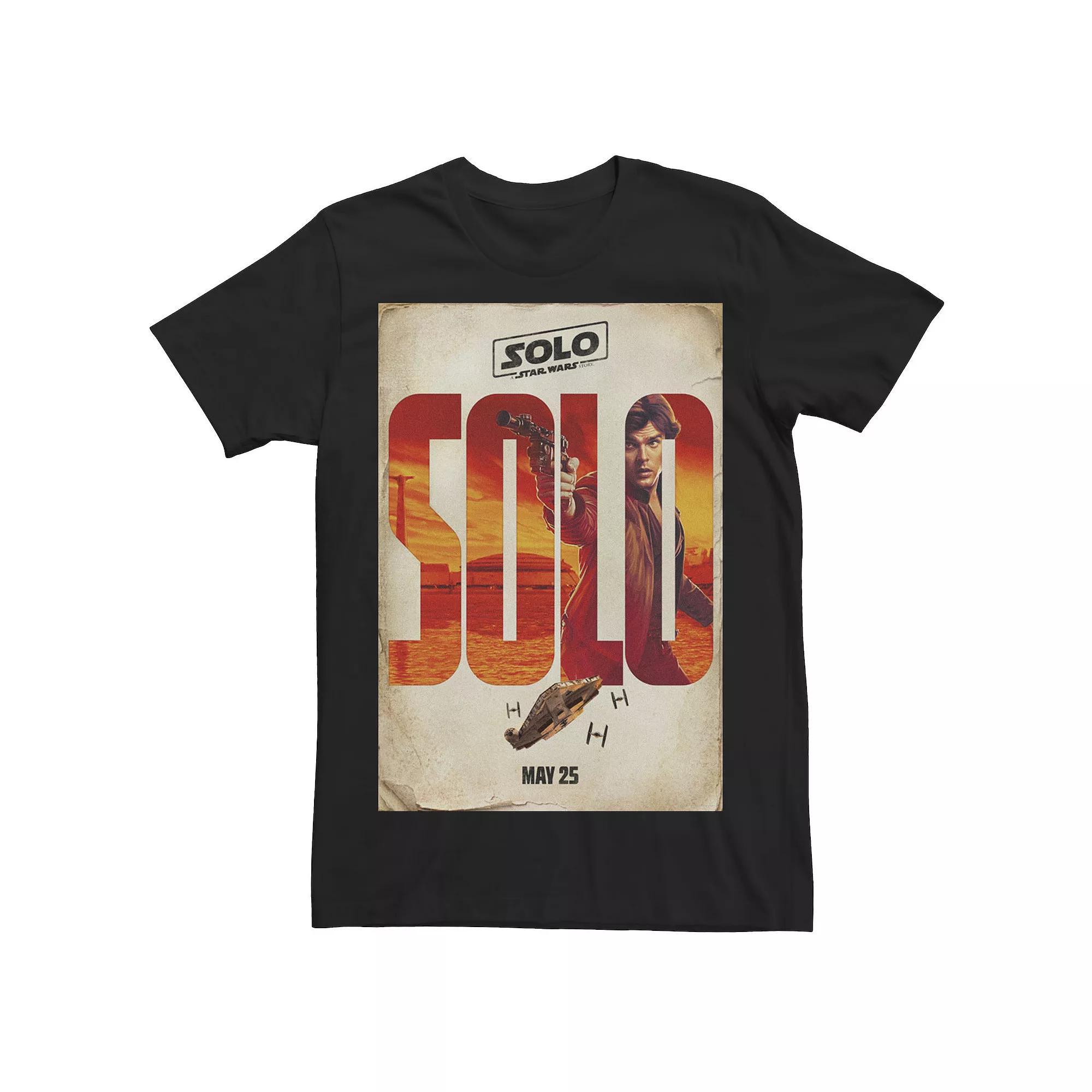 Mens Star Wars Han Solo Movie Release Date Poster Tee Product Image