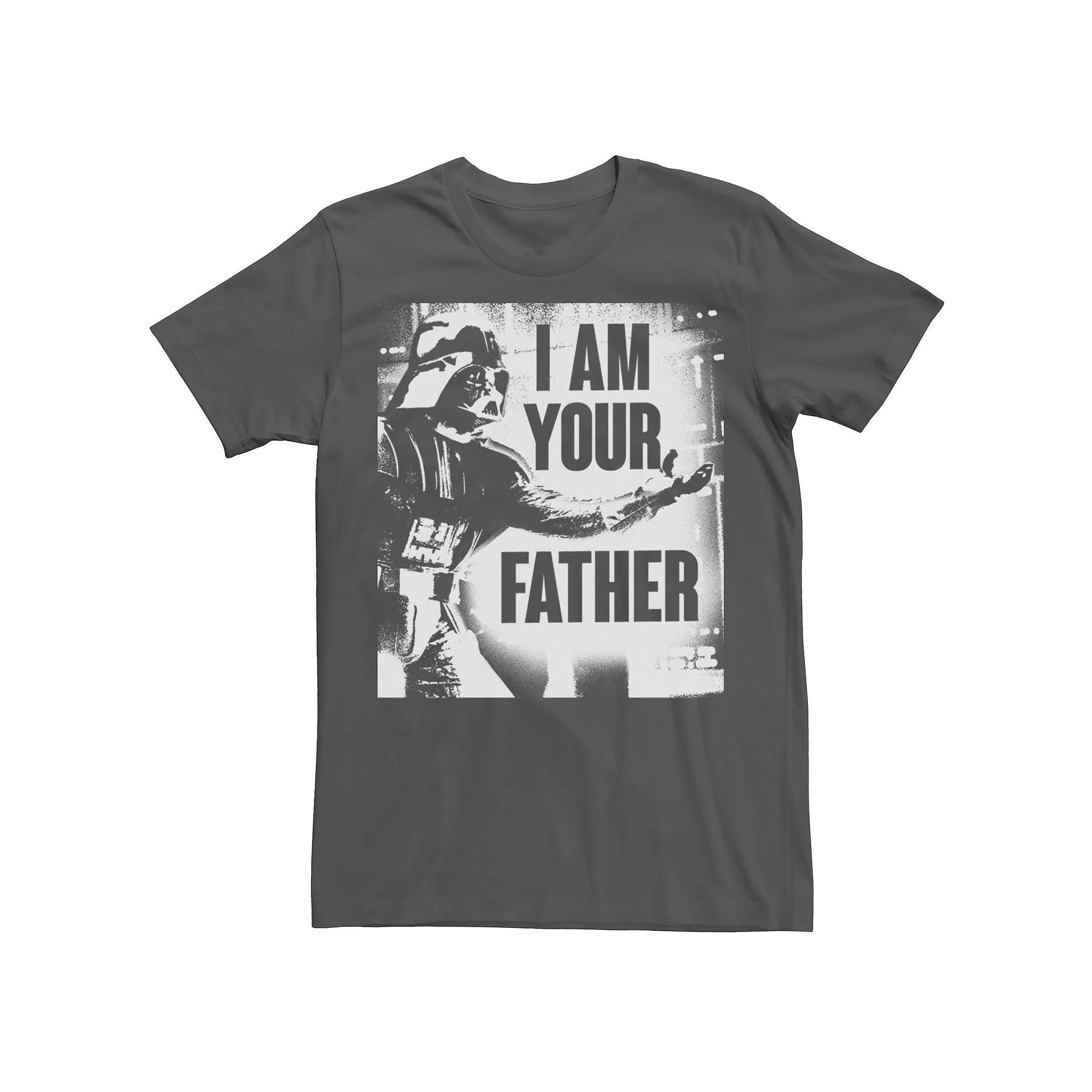 Men's Star Wars Darth Vader Your Father Dad Spray Paint Tee, Size: XL, Grey Product Image