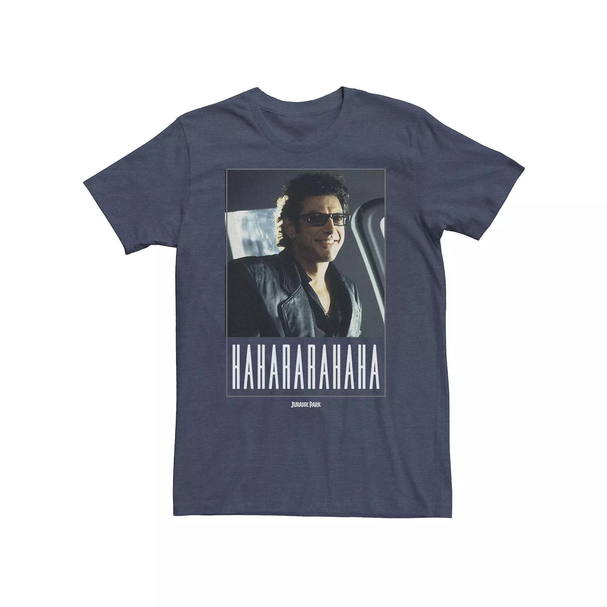 Big & Tall Jurassic Park Ian Malcolm Hahararahaha Tee, Men's, Size: XL Tall, Navy Grey Product Image