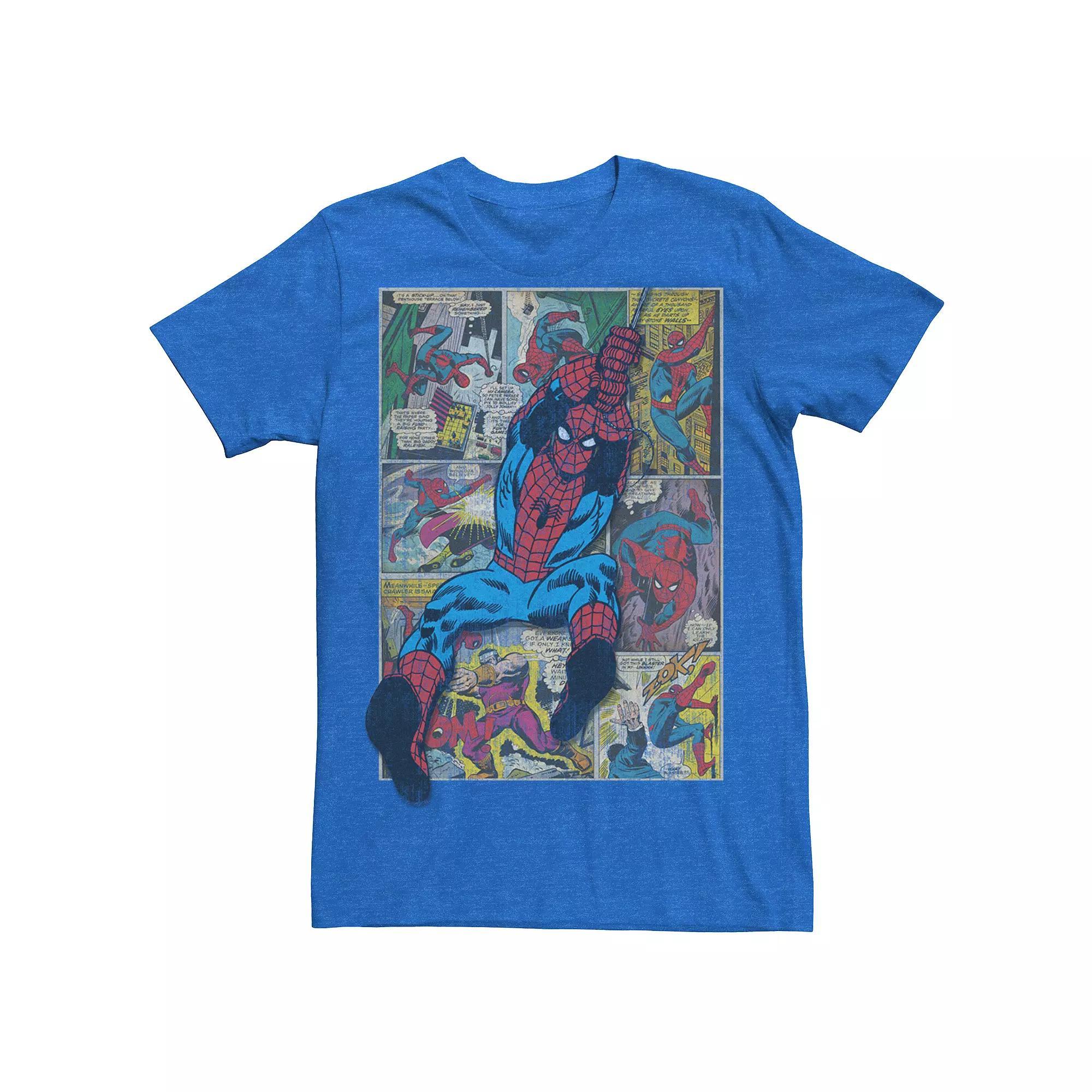 Men's Spider-Man Comic Cover Tee, Size: XXL, Black Product Image