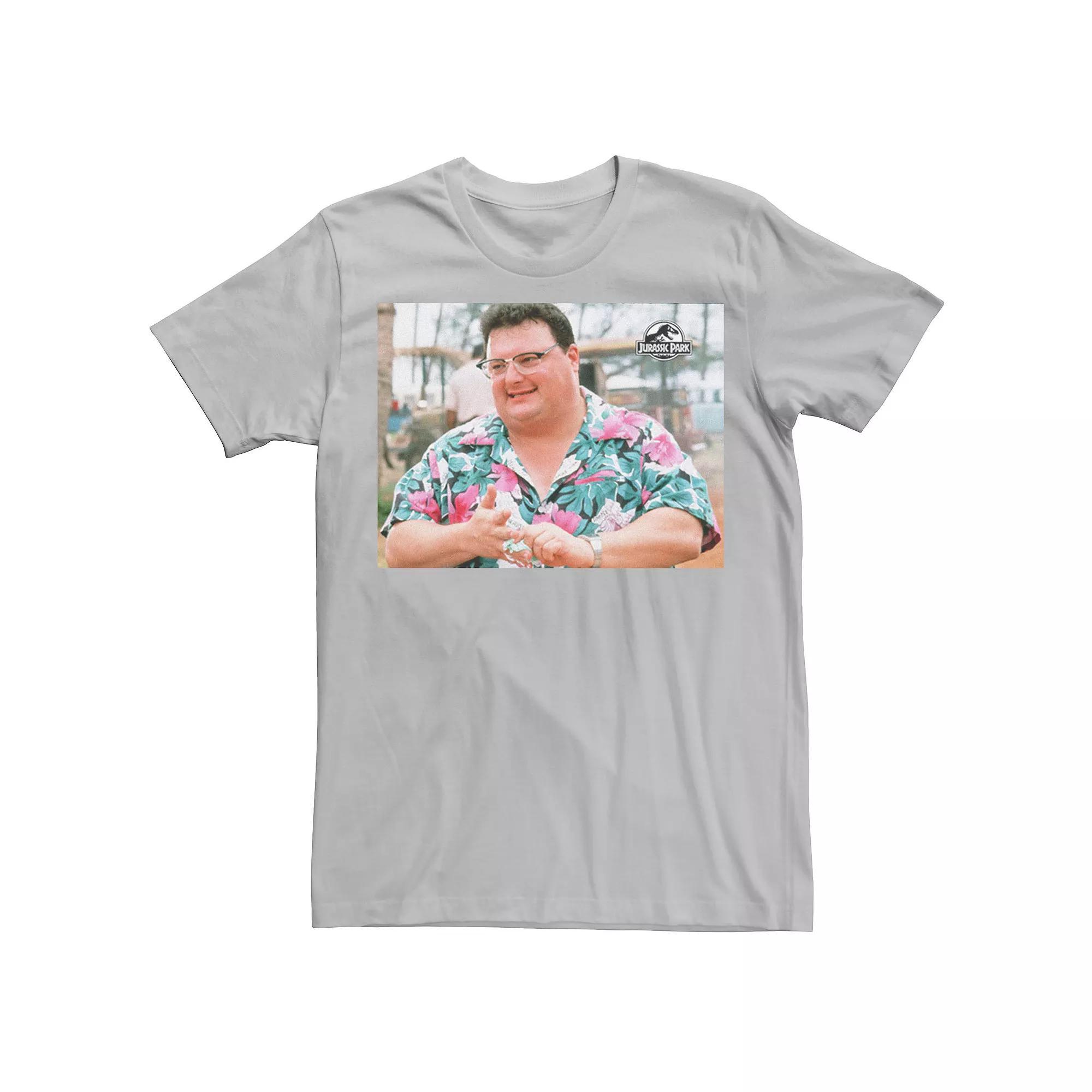 Men's Jurassic Park Dennis Nedry Photoreal Graphic Tee, Size: 3XL, Silver Product Image