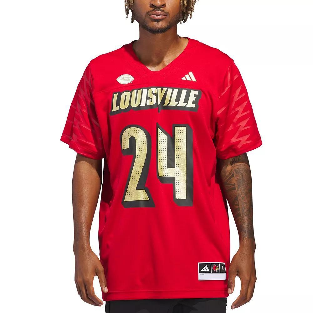 Men's adidas #24 Red Louisville Cardinals Alternate Premier Strategy Jersey, Size: Large Product Image