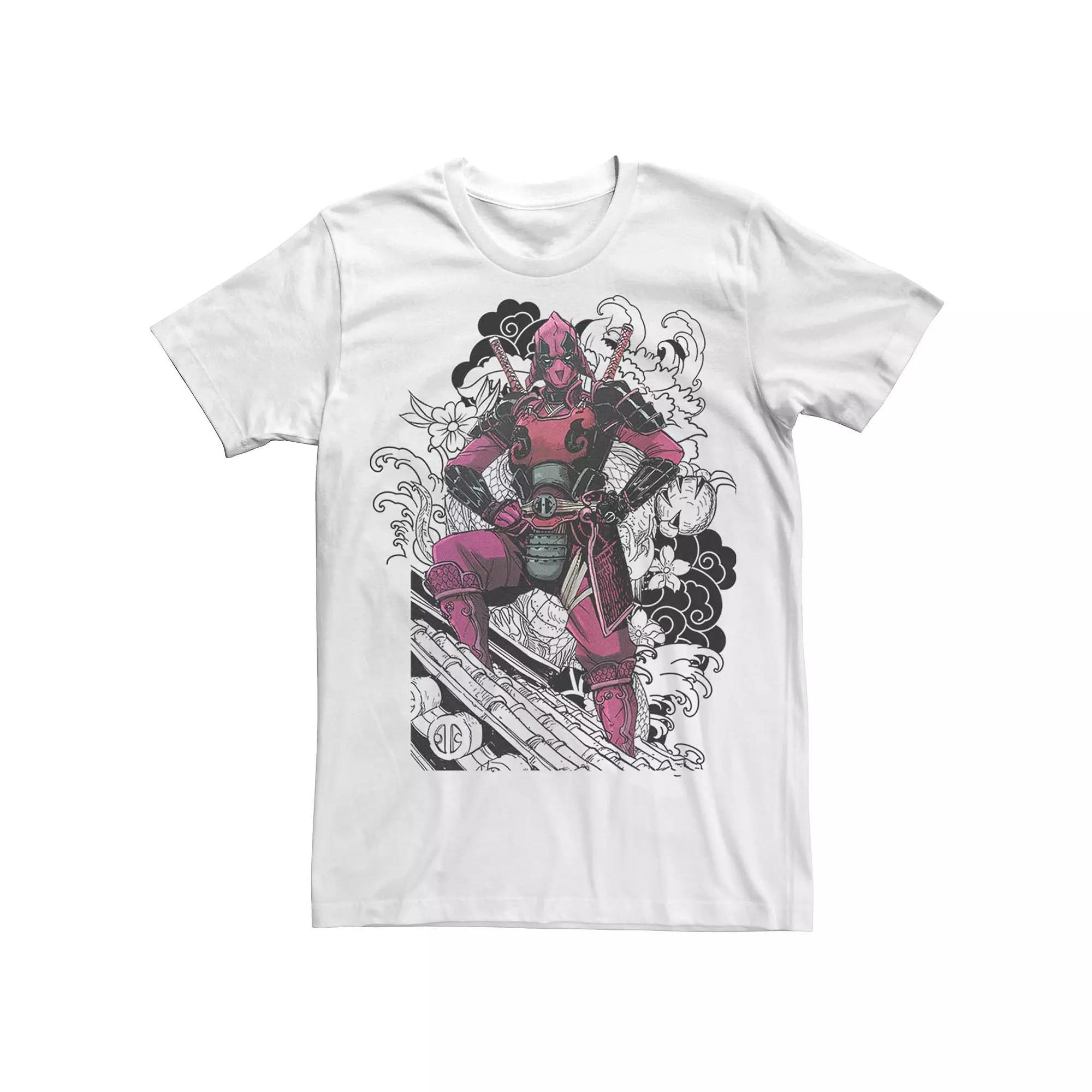Men's Marvel Deadpool Vintage Samurai Tee, Size: Medium, White Product Image
