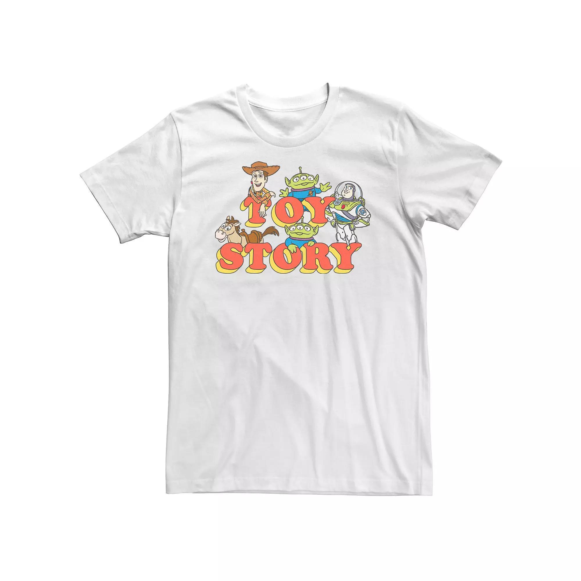 Big & Tall Disney / Pixar Toy Story Woody Buzz Lightyear Aliens Bullseye Tee, Men's, Size: XL Tall, White Product Image