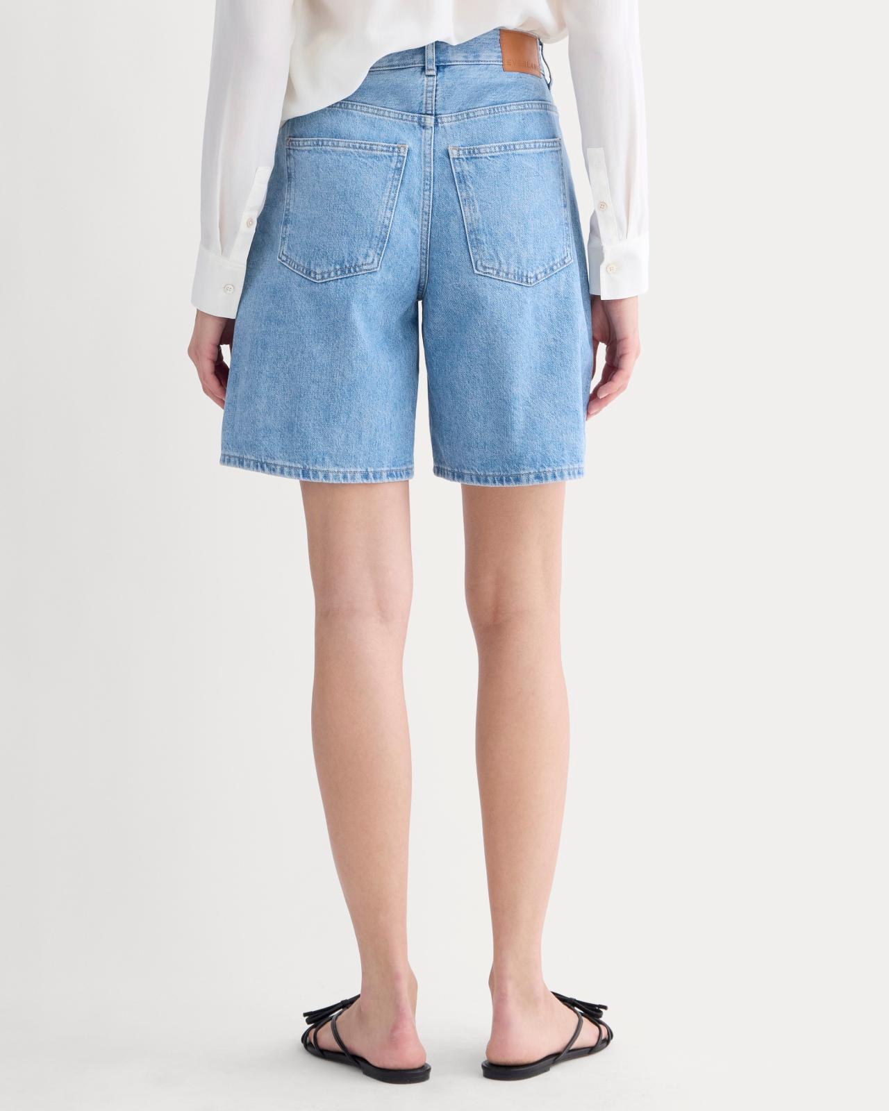 The Long A-Line Denim Short Product Image