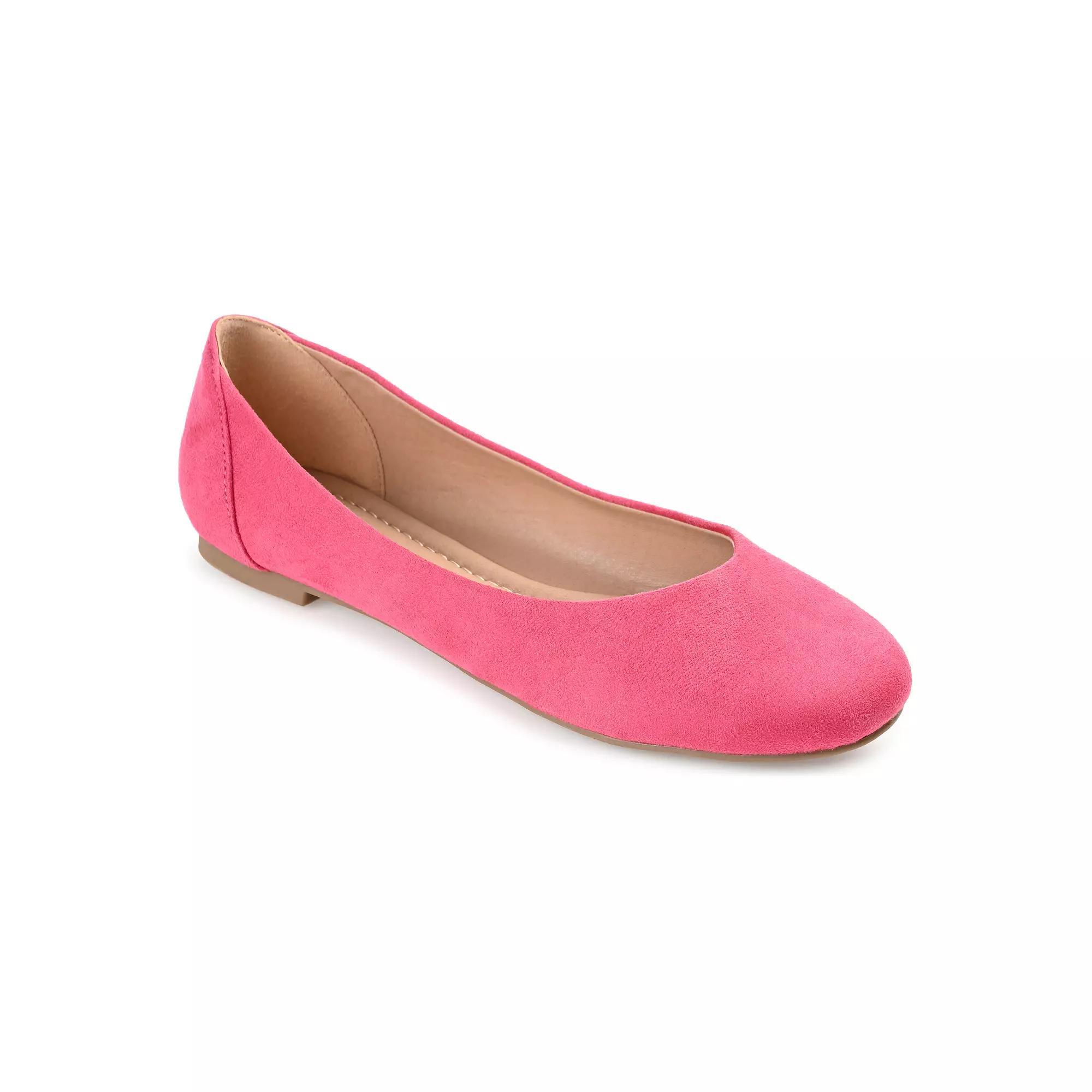 Journee Kavn Women's Comfort Sole Ballet Flats, Size: 6 Wide, Pink Product Image