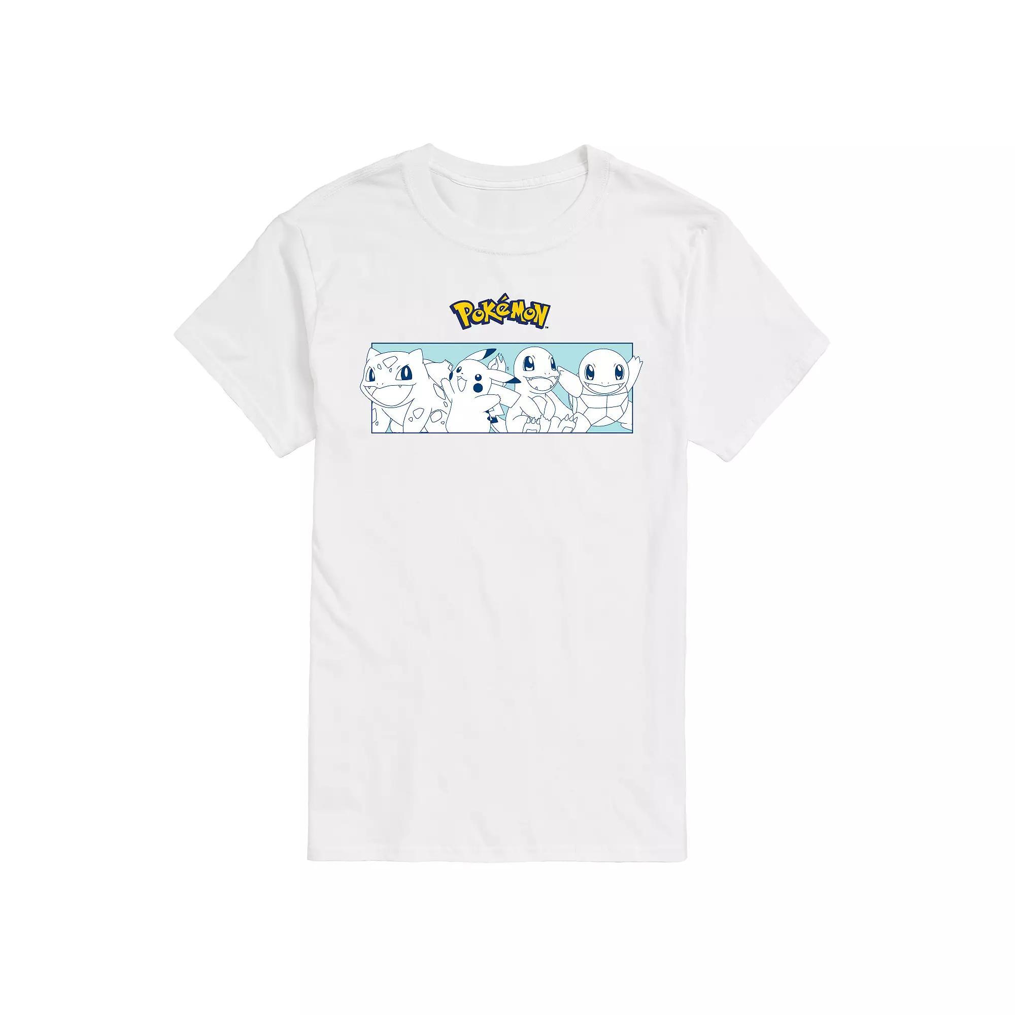 Big & Tall Pokemon Classic Starters Portrait Graphic Tee, Mens Product Image