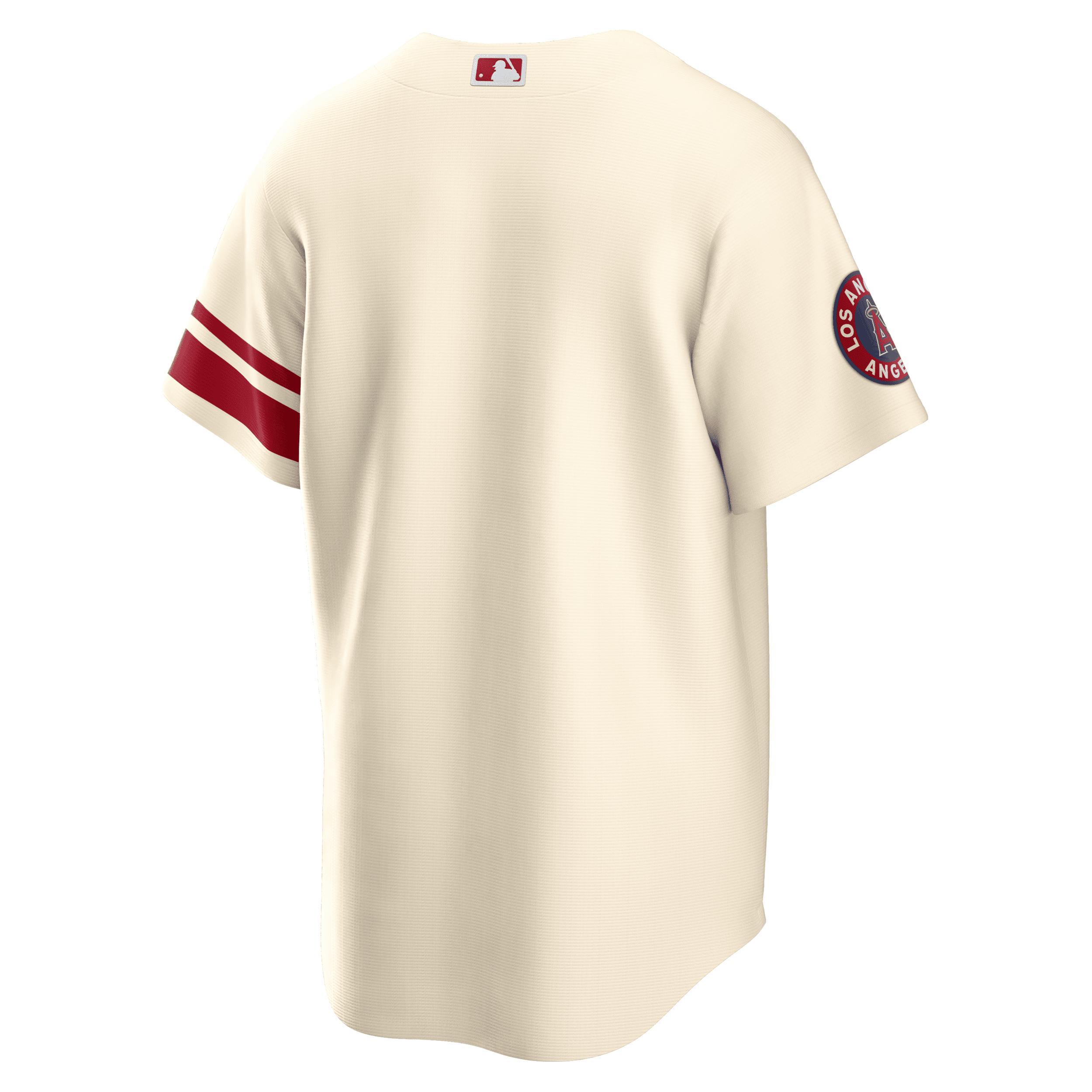 Men's Nike Cream Los Angeles Angels 2022 City Connect Replica Team Jersey, Size: 4XL, Beige Product Image