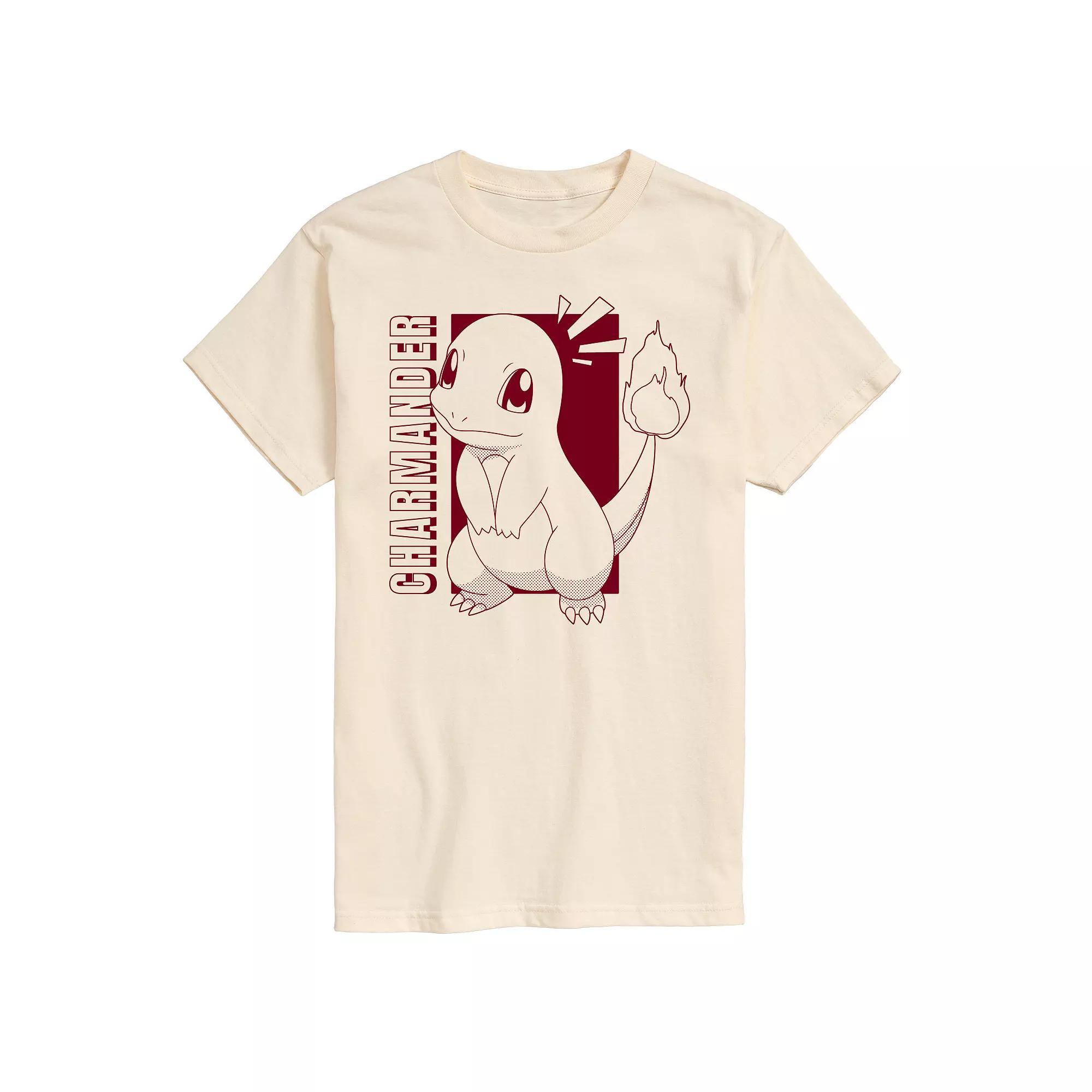 Mens Pokemon Charmander Colorblock Graphic Tee Product Image