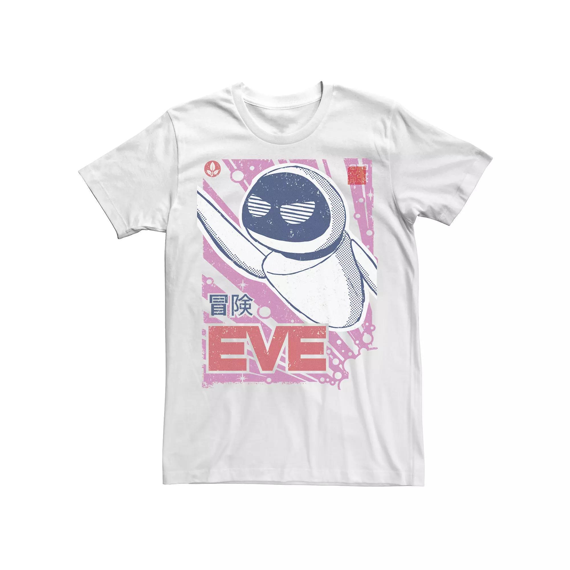 Disney / Pixar's WALL-E Eve Men's Kanji Poster Tee, Size: XS, White Product Image