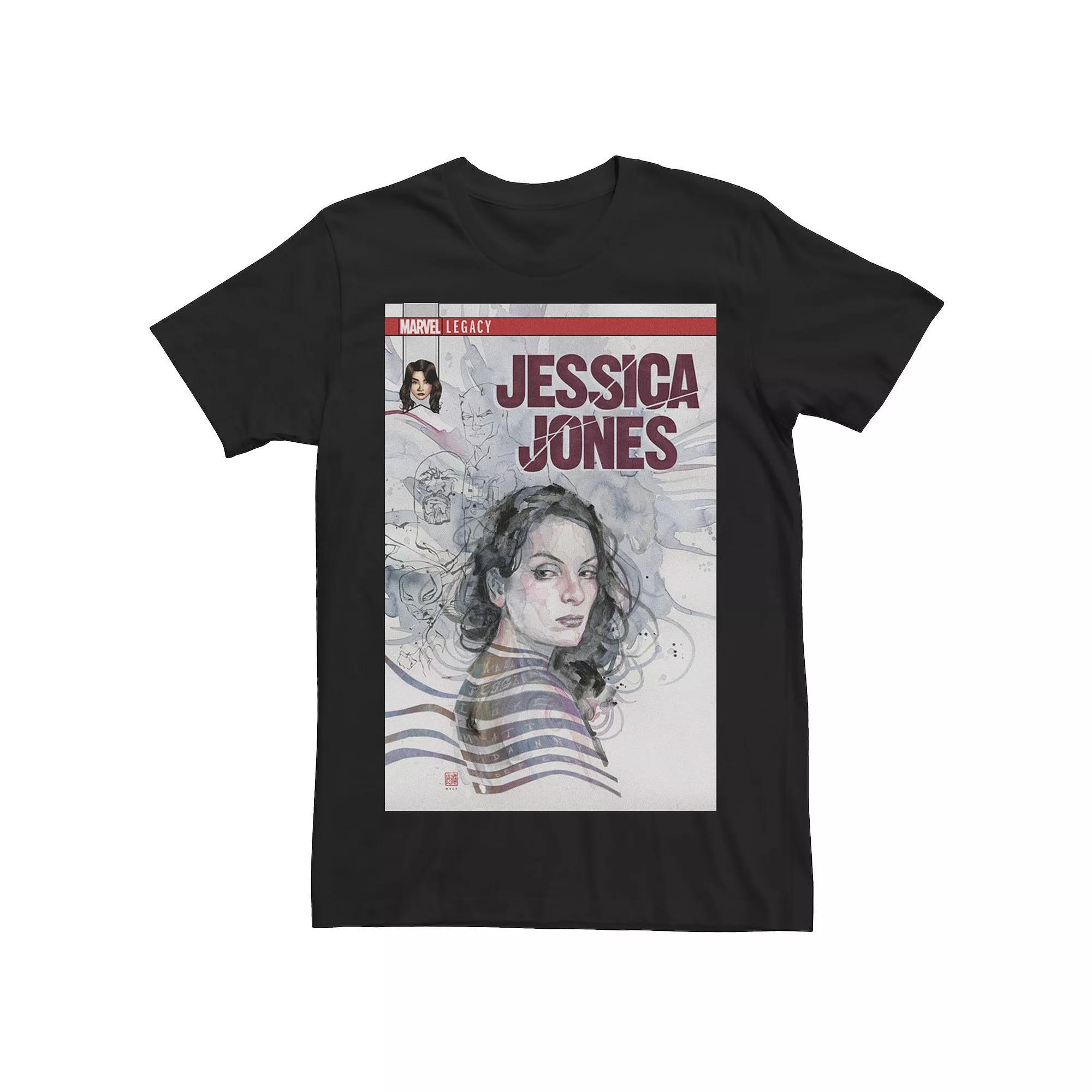 Men's Marvel Jessica Jones Defenders Comic Cover Tee, Size: XXL, Black Product Image