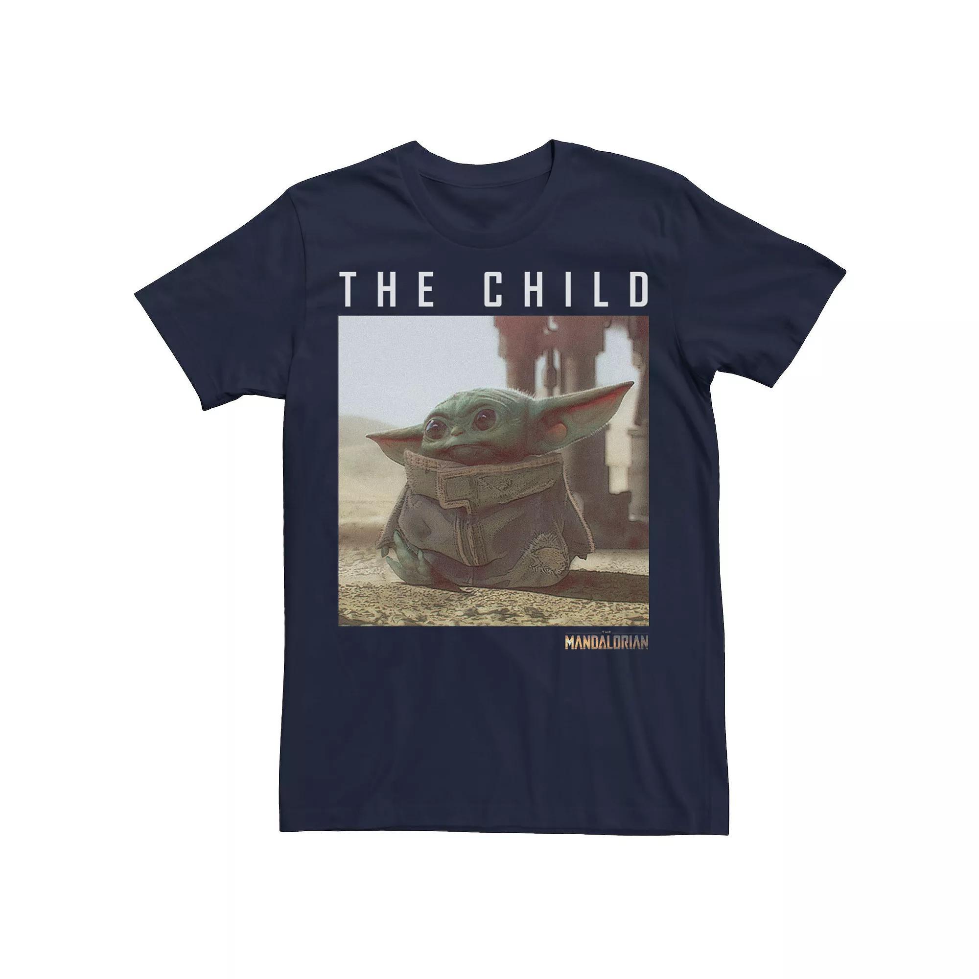 Big & Tall Star Wars The Mandalorian The Child Long Ears Photo Tee, Men's, Size: 4XLT, Blue Product Image