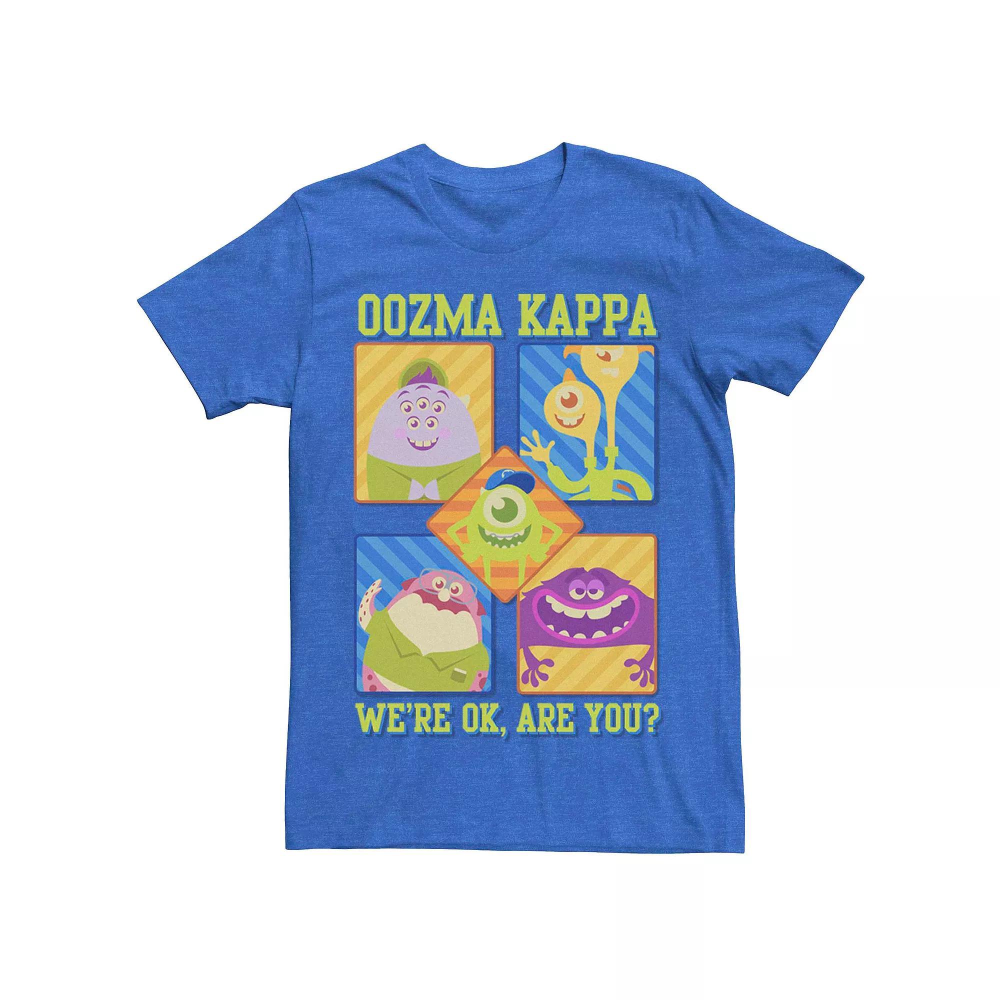 Mens Disney Pixar Monsters University Oozma Kappa Cartoon Group Tee Royal Grey Product Image