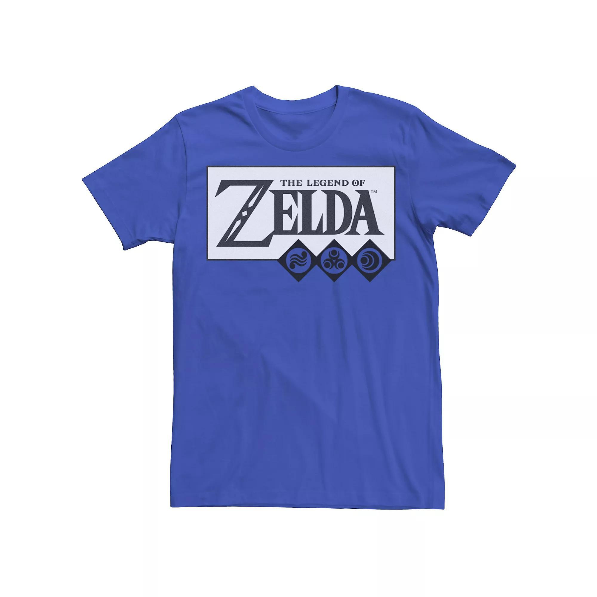 Men's The Legend Of Zelda Elements Logo Tee, Size: XXL, Athletic Grey Product Image