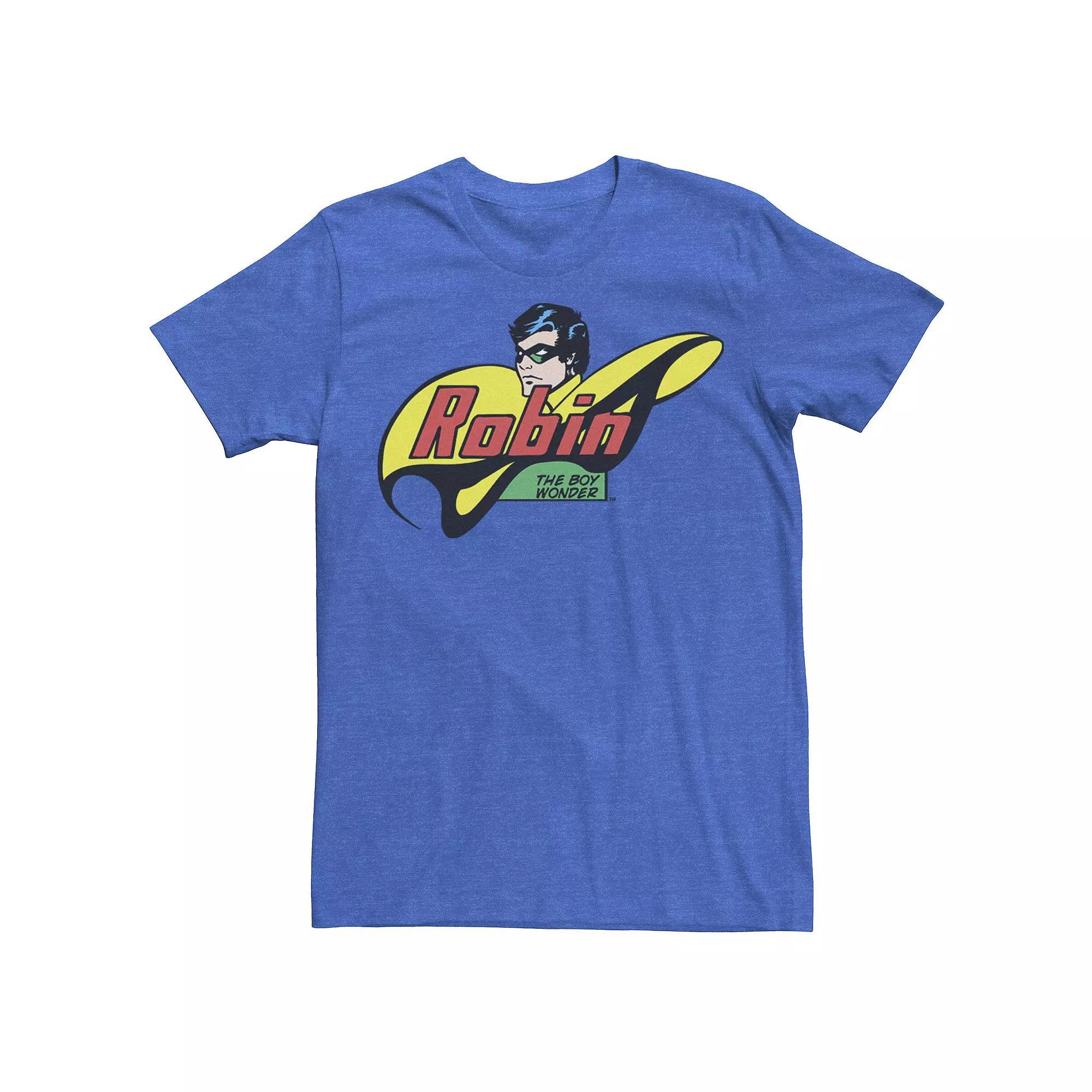 Mens DC Comics Robin The Boy Wonder Comic Tee Grey Heather Product Image