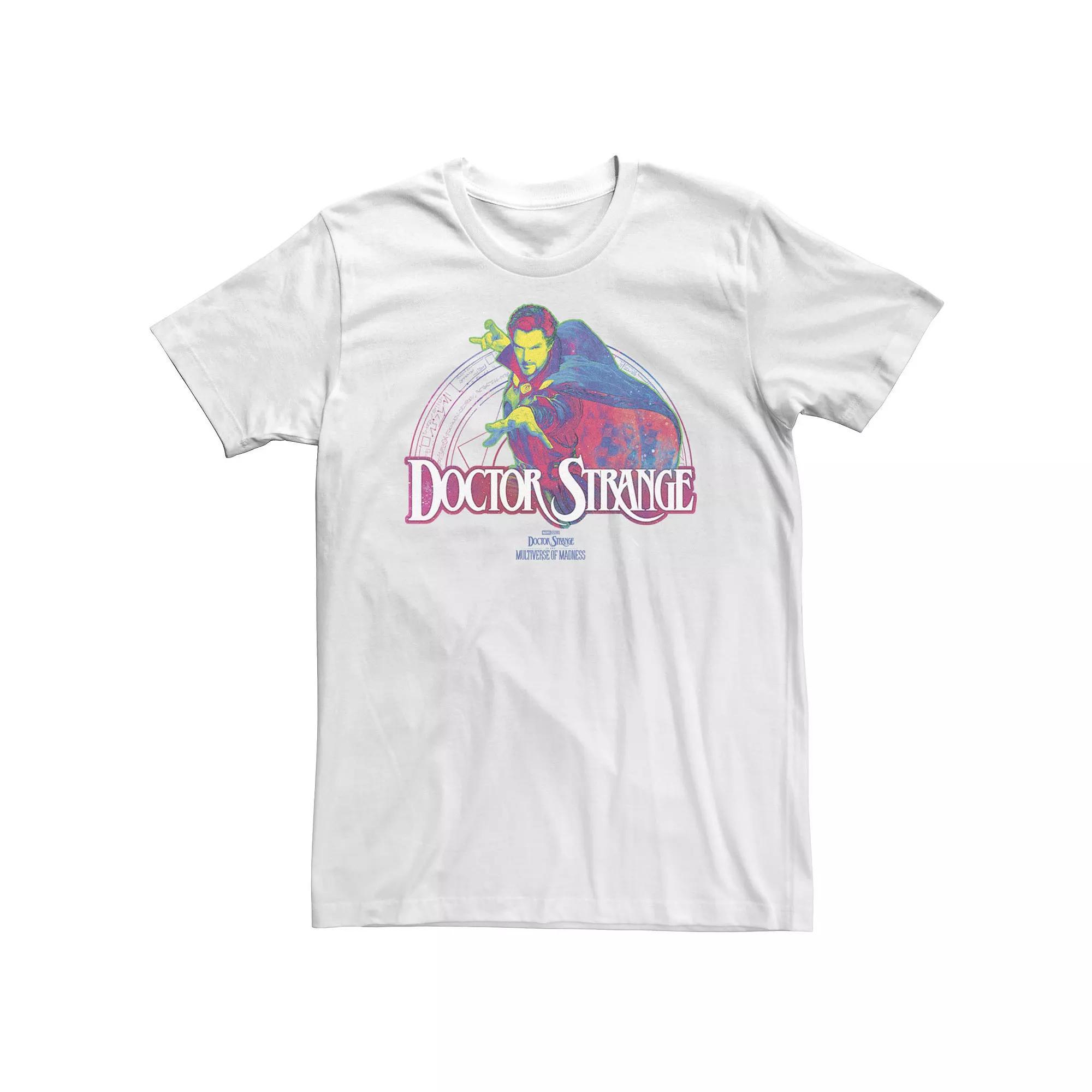 Big & Tall Doctor Strange Movie 2 Neon Strange Pose Tee, Men's, Size: XXL Tall, White Product Image