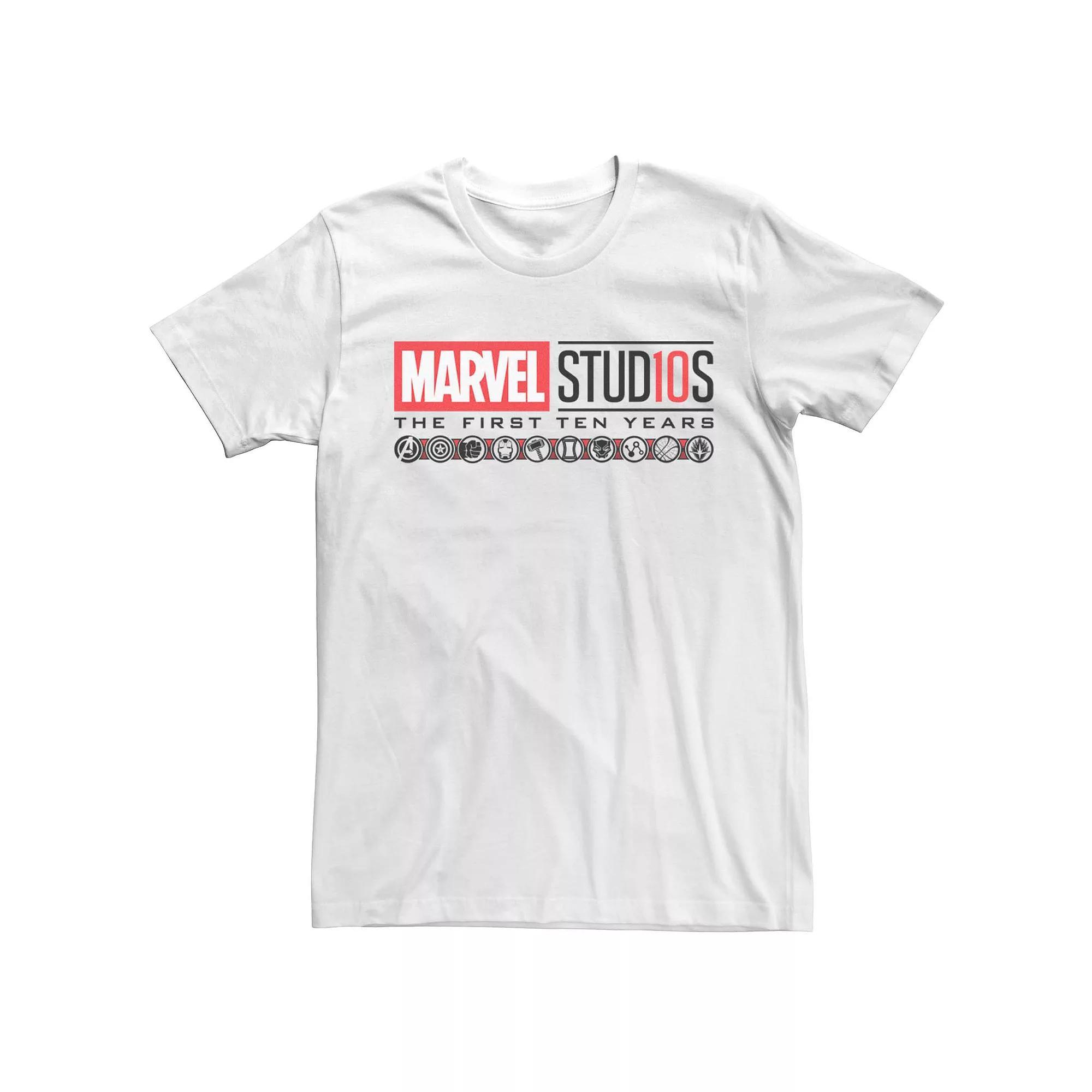 Mens Marvel Studios Ten Years Icon Logo Tee Product Image